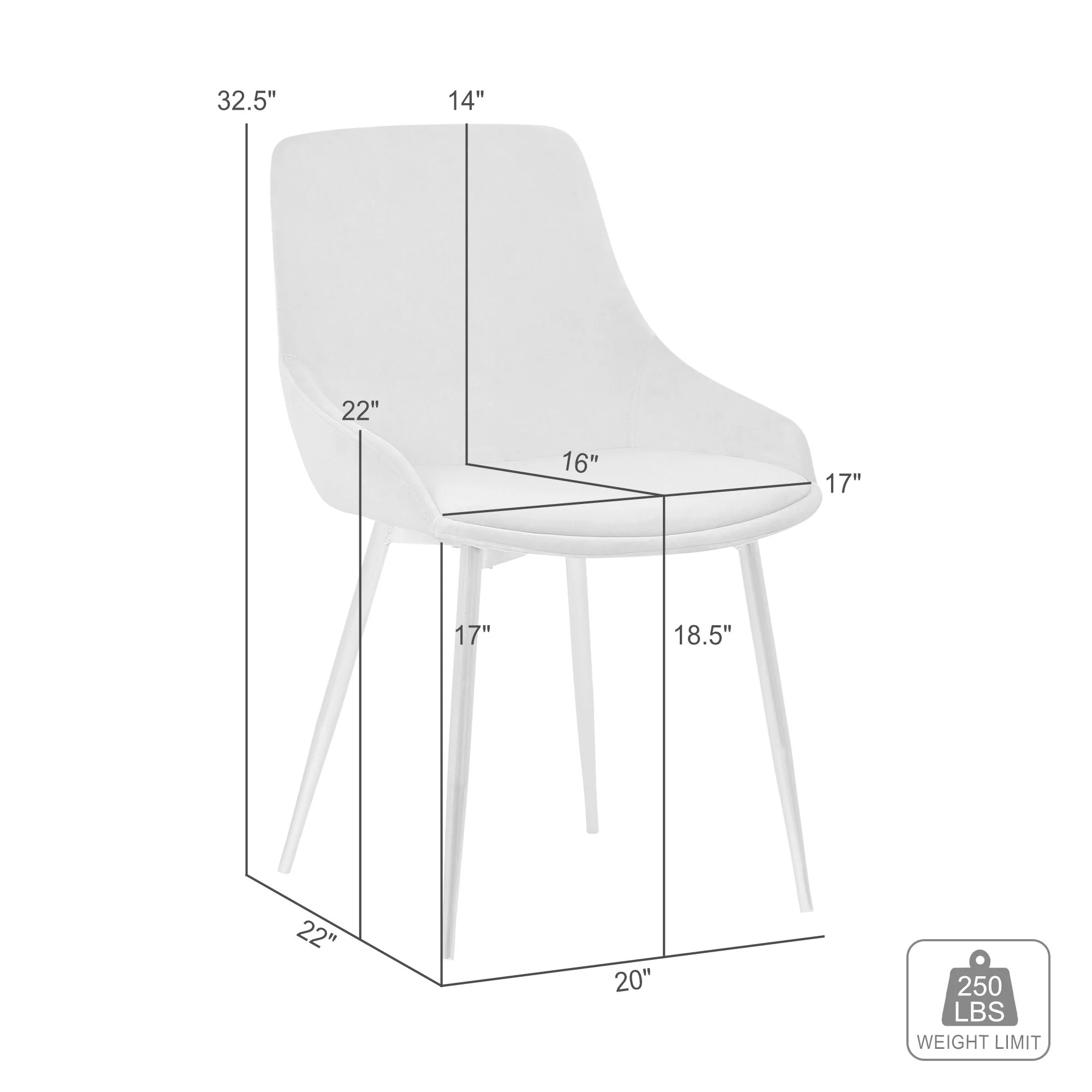 Heidi - Velvet Dining Accent Chair - Image 8