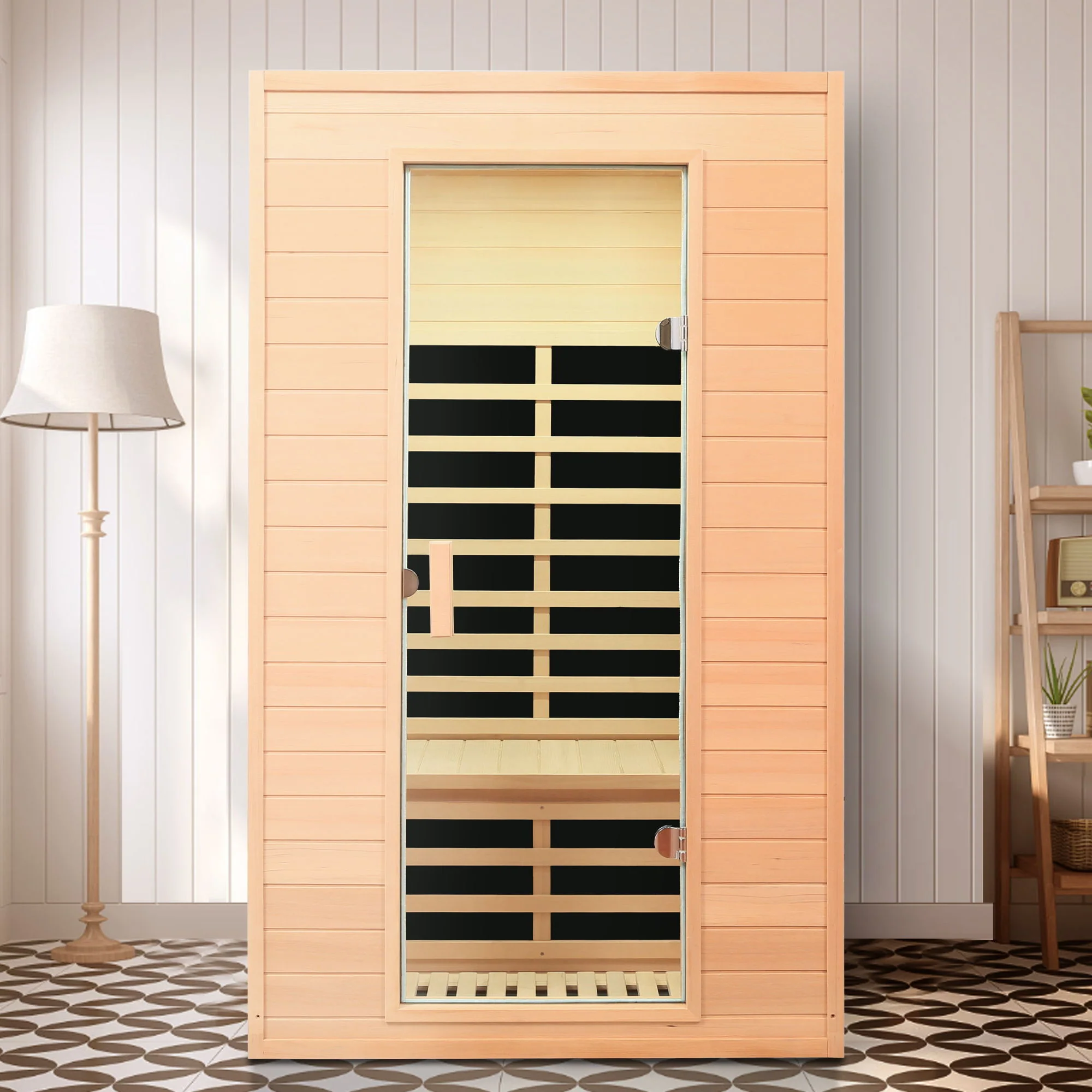 Hemlock Far Infrared Roof Embedded Indoor Sauna Room - Image 12