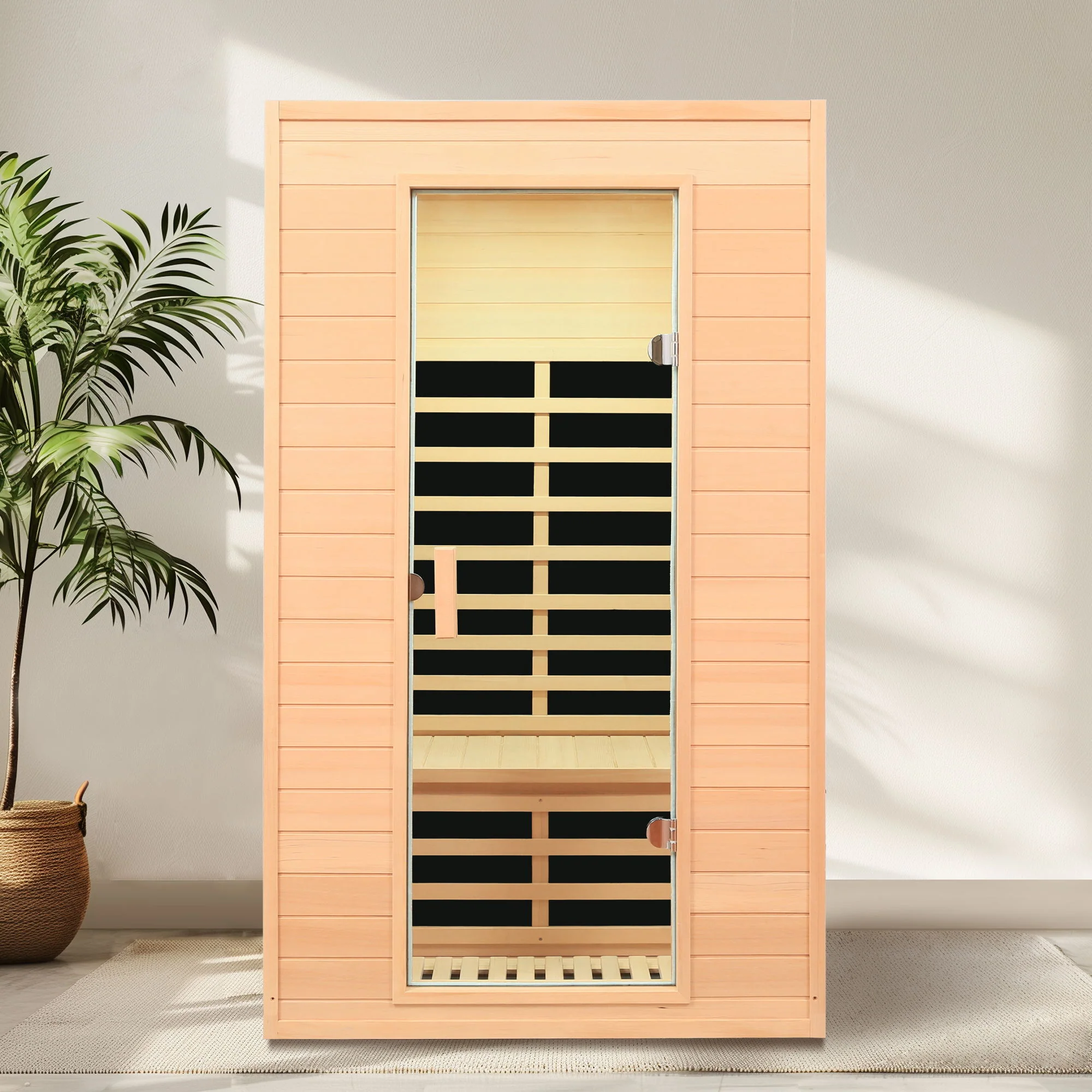 Hemlock Far Infrared Roof Embedded Indoor Sauna Room - Image 17