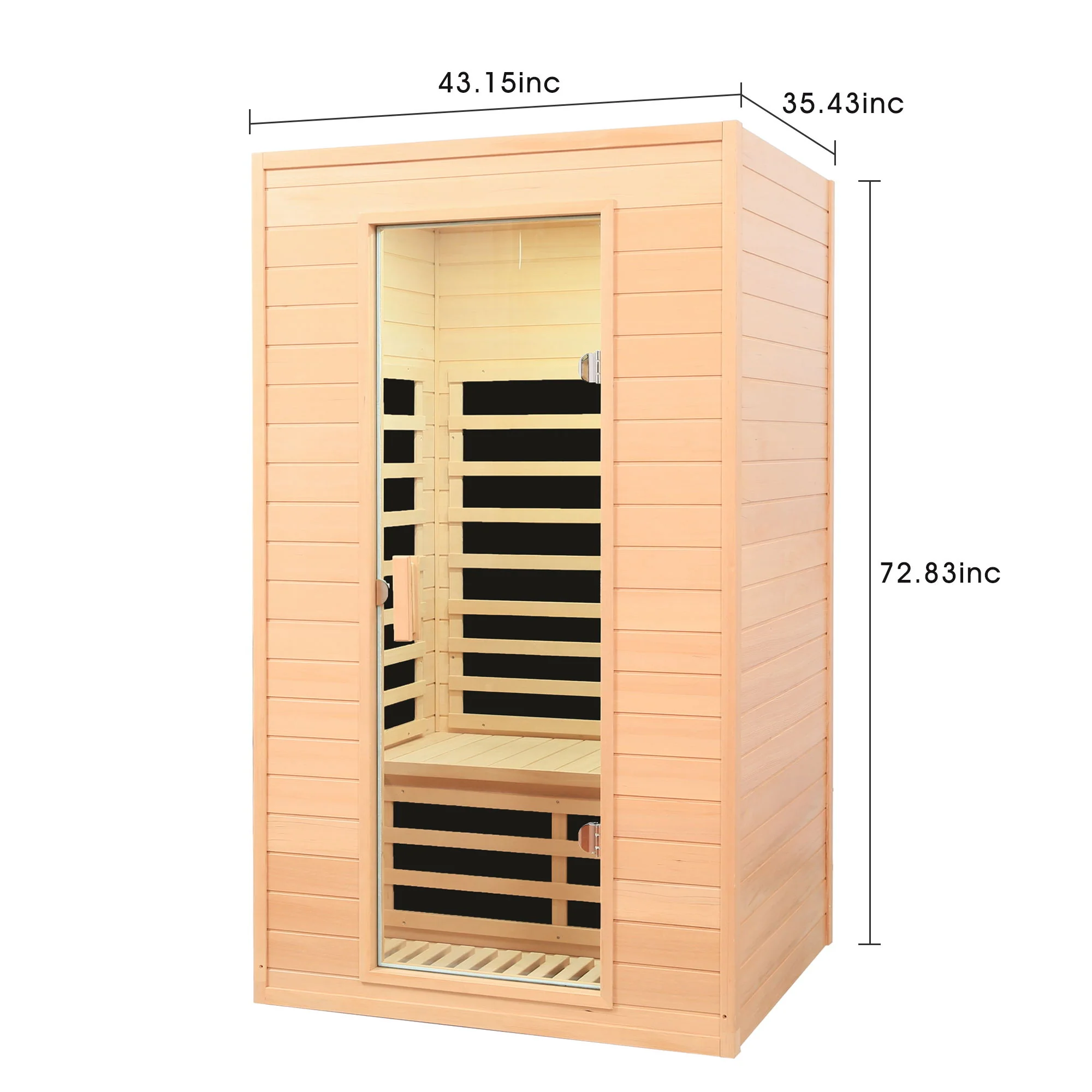 Hemlock Far Infrared Roof Embedded Indoor Sauna Room - Image 3
