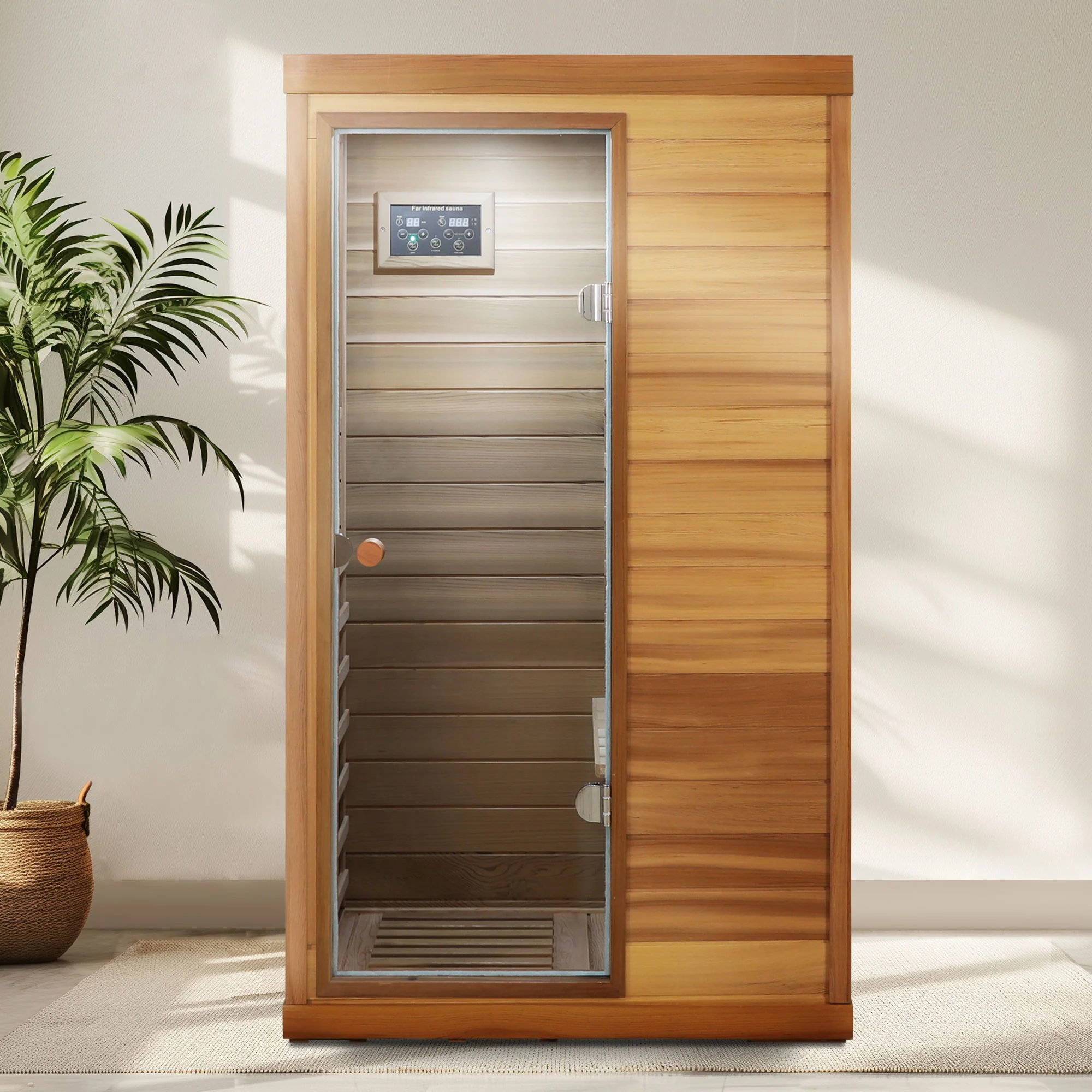 Hemlock Mini 1 Person Far Infrared Door Indoor Sauna Room - Image 12