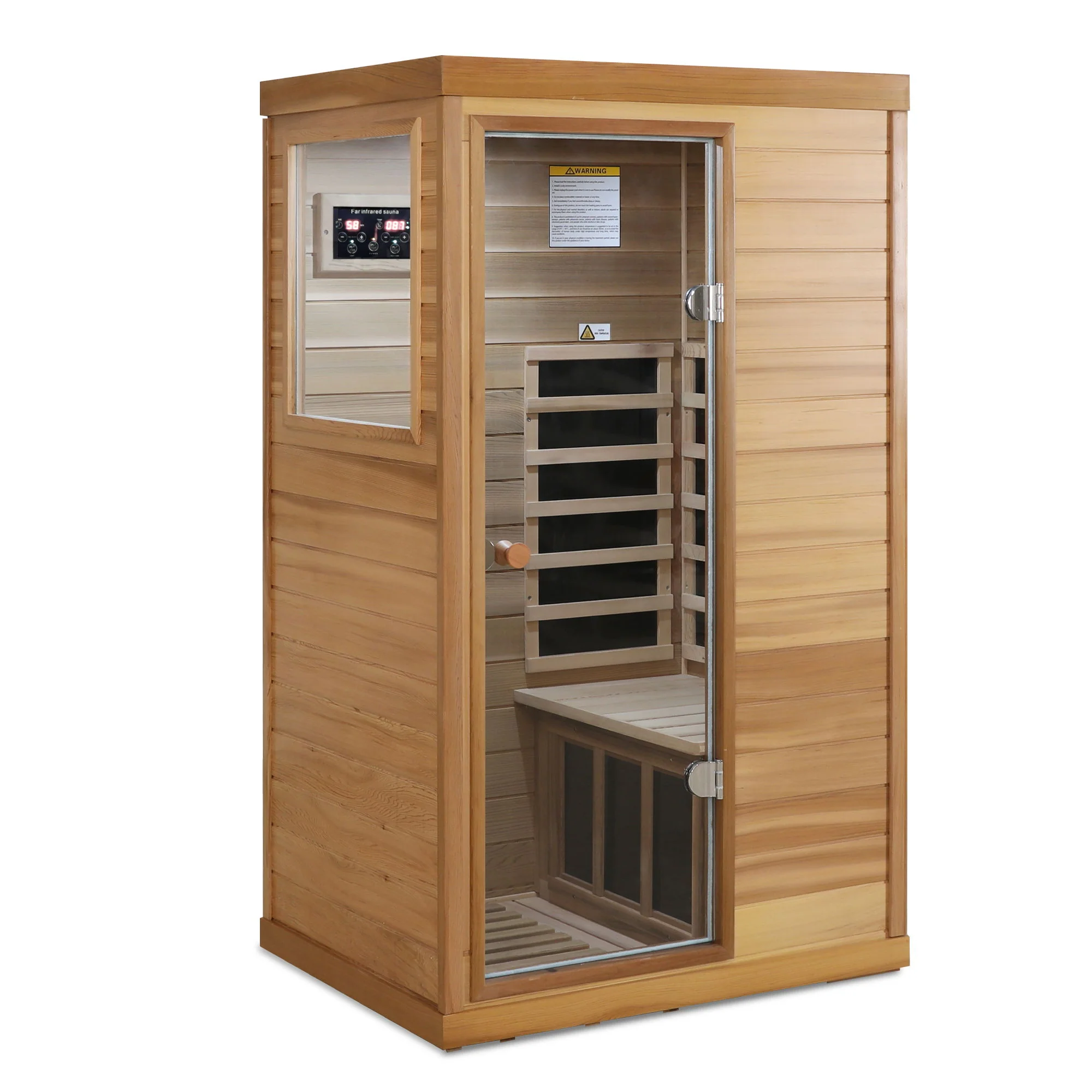 Hemlock Mini 1 Person Far Infrared Door Indoor Sauna Room - Image 17