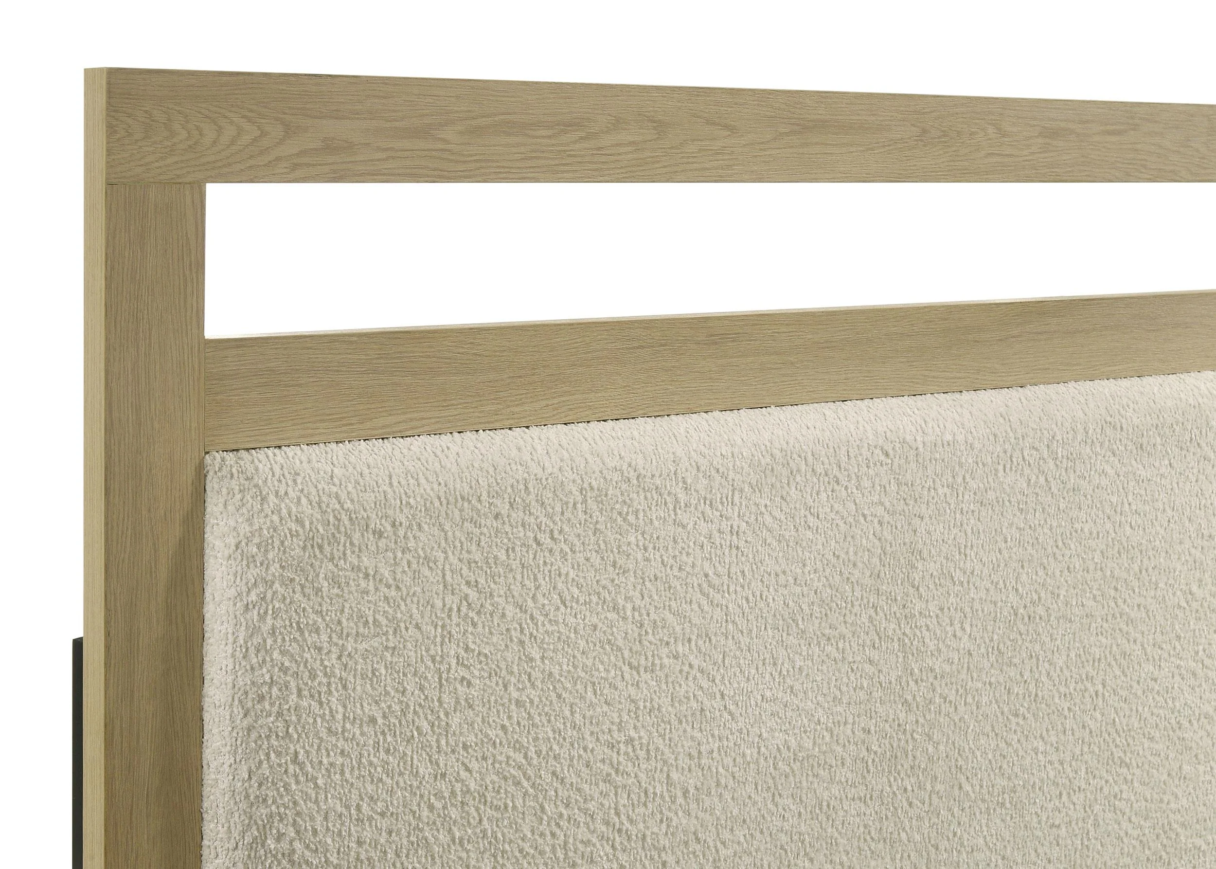 Hendricks Eastern King Panel Headboard Platform Bed Light Oak - Image 4