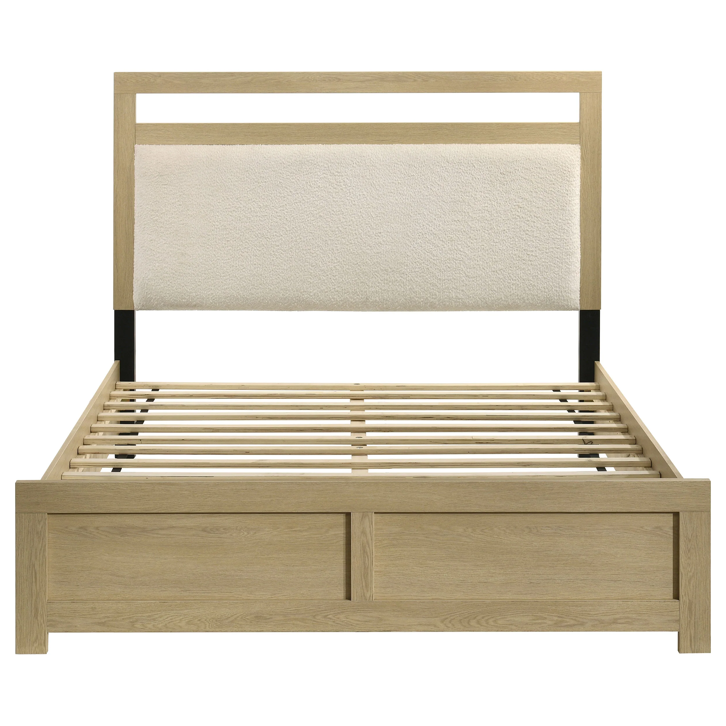 Hendricks Queen Panel Headboard Platform Bed Light Oak - Image 3