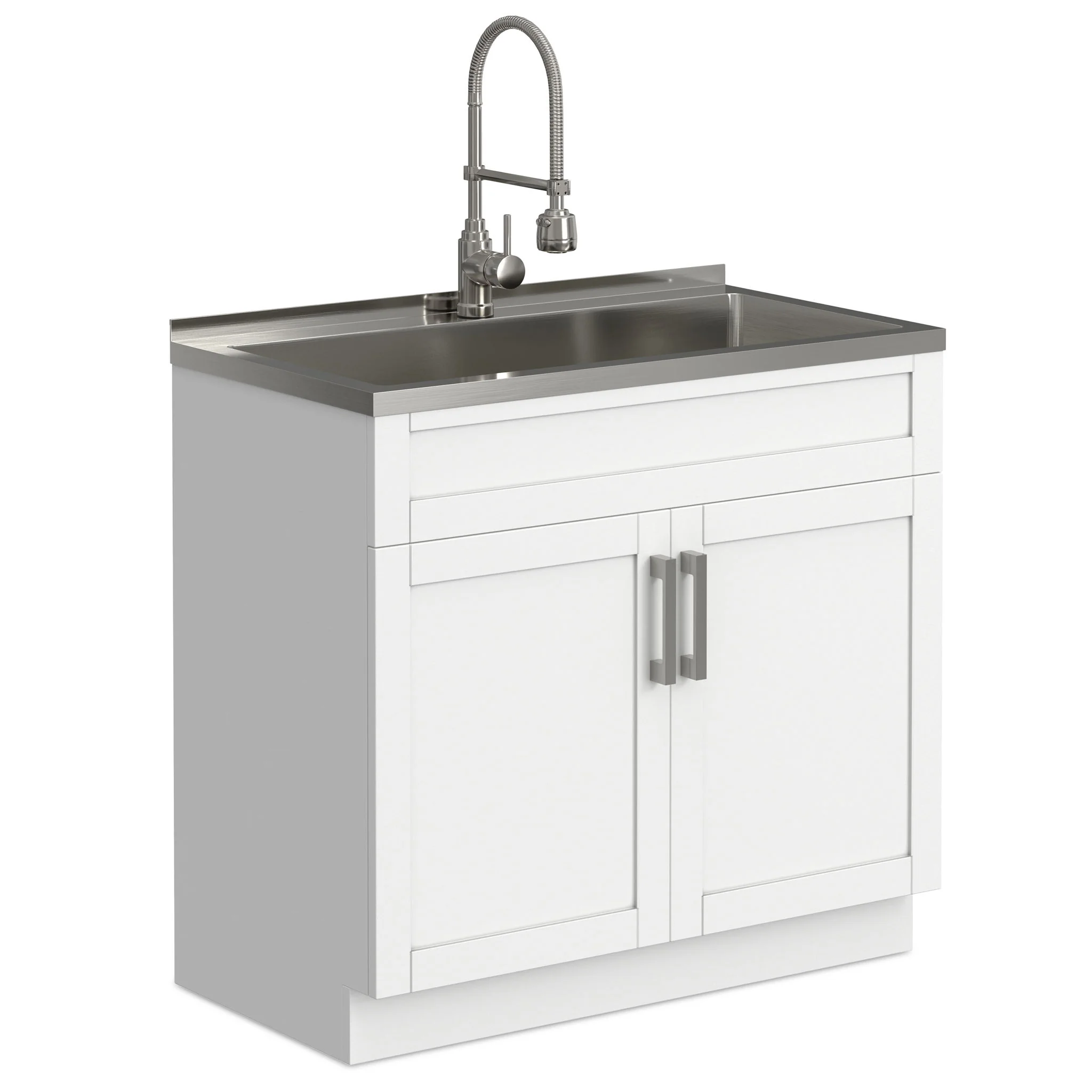 Hennessy - Deluxe Laundry Cabinet With Faucet And Stainless Steel Sink - Image 2