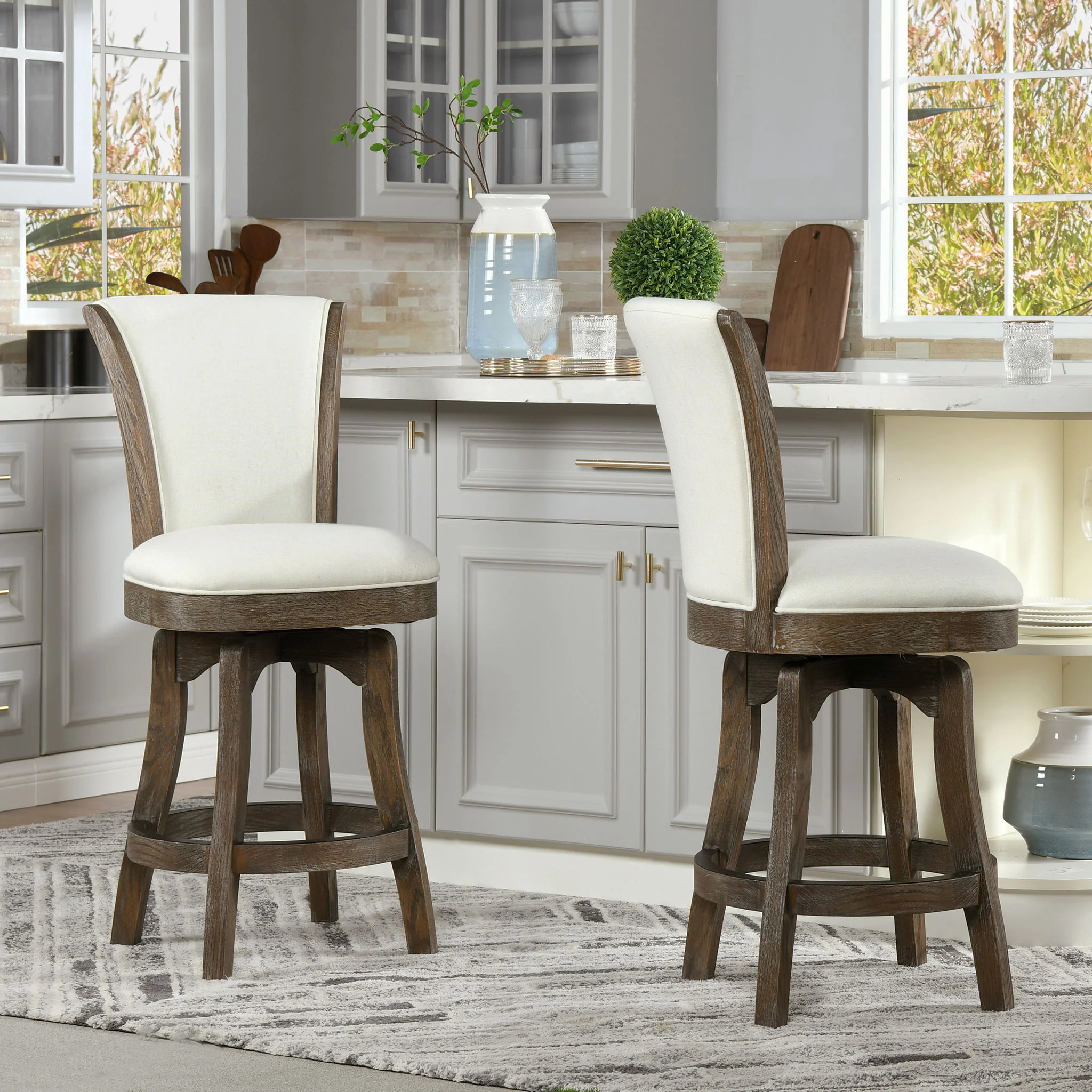 Henry - Armless Swivel Counter Height Bar Stool - Image 2