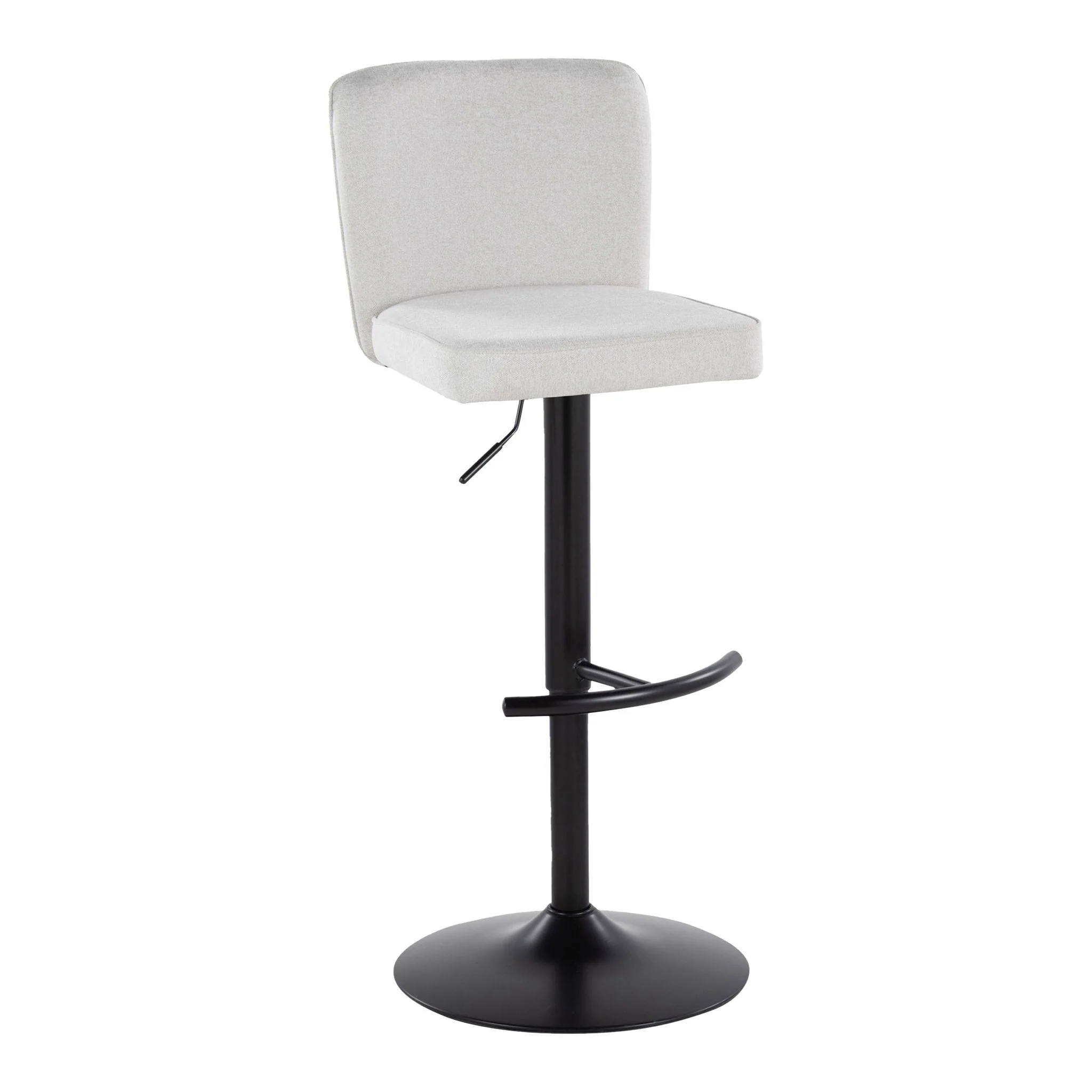 Henry - Contemporary Adjustable Barstool & Swivel With Rounded T Footrest (Set of 2) - Image 4