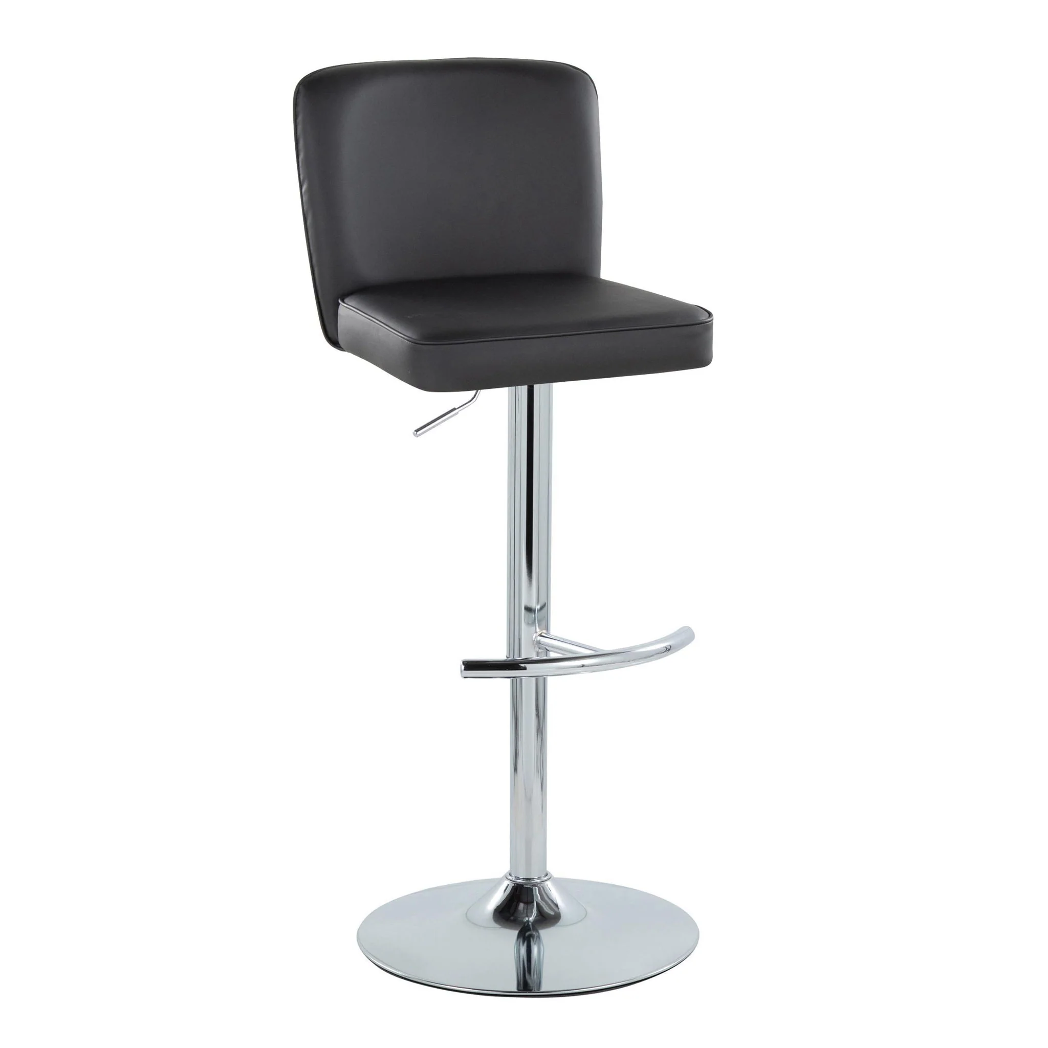 Henry - Contemporary Adjustable Barstool With Swivel & Rounded T Footrest (Set of 2) - Image 7