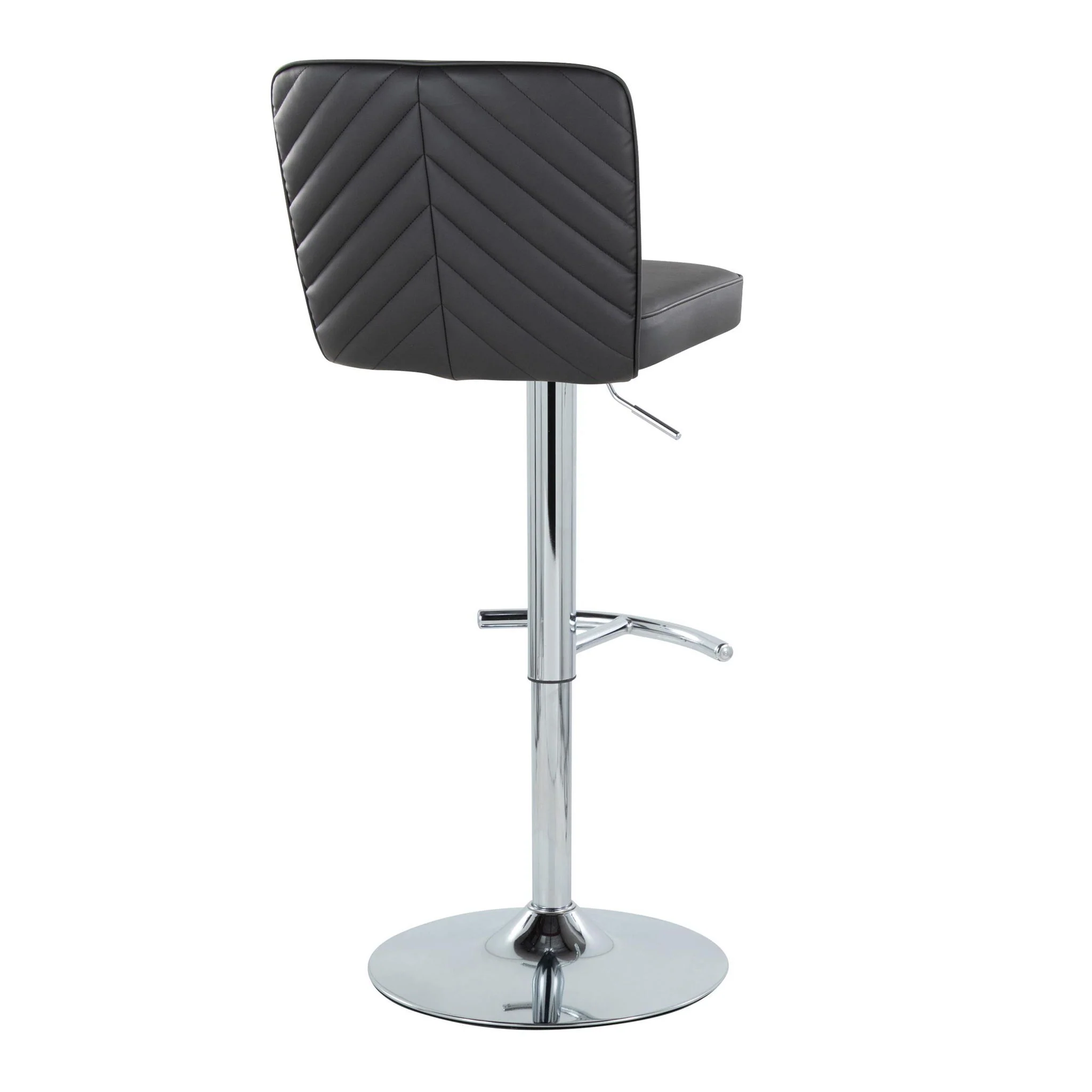 Henry - Contemporary Adjustable Barstool With Swivel & Rounded T Footrest (Set of 2) - Image 8