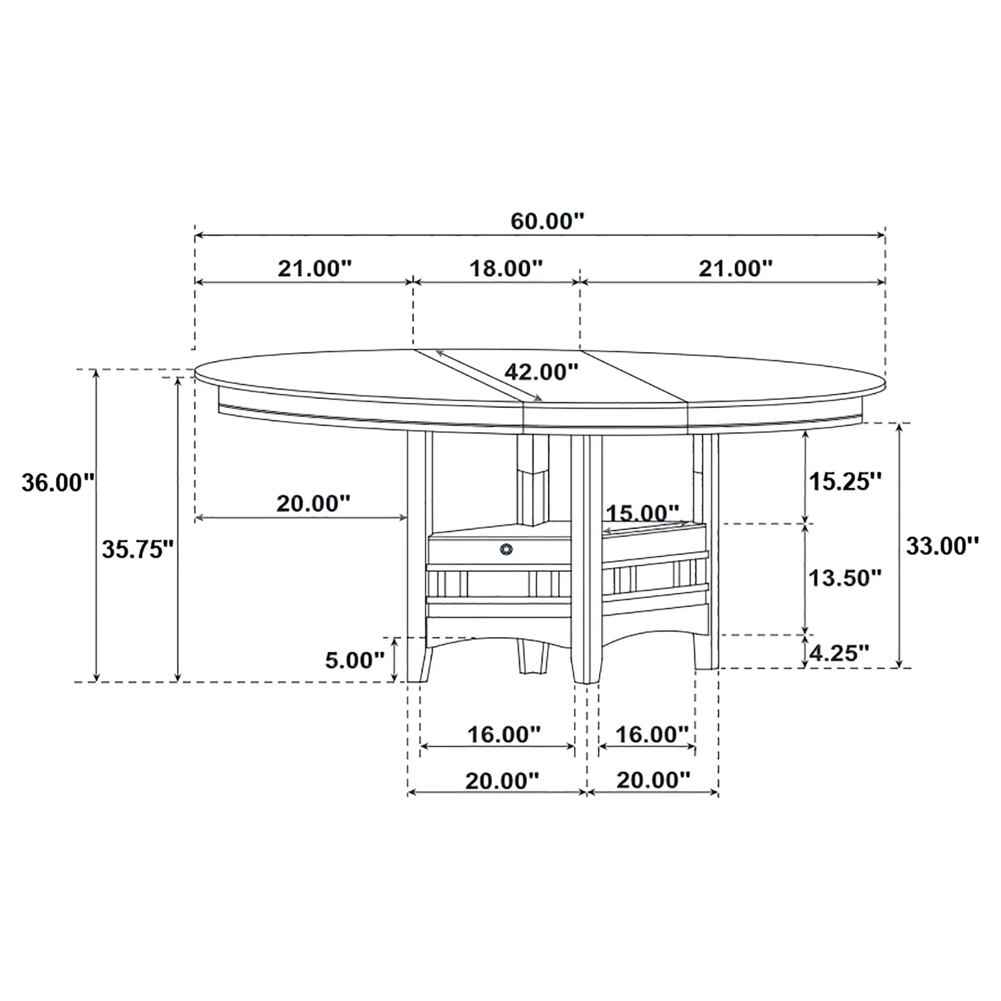 Hester - Extension Counter Dining Table - Espresso - Image 7
