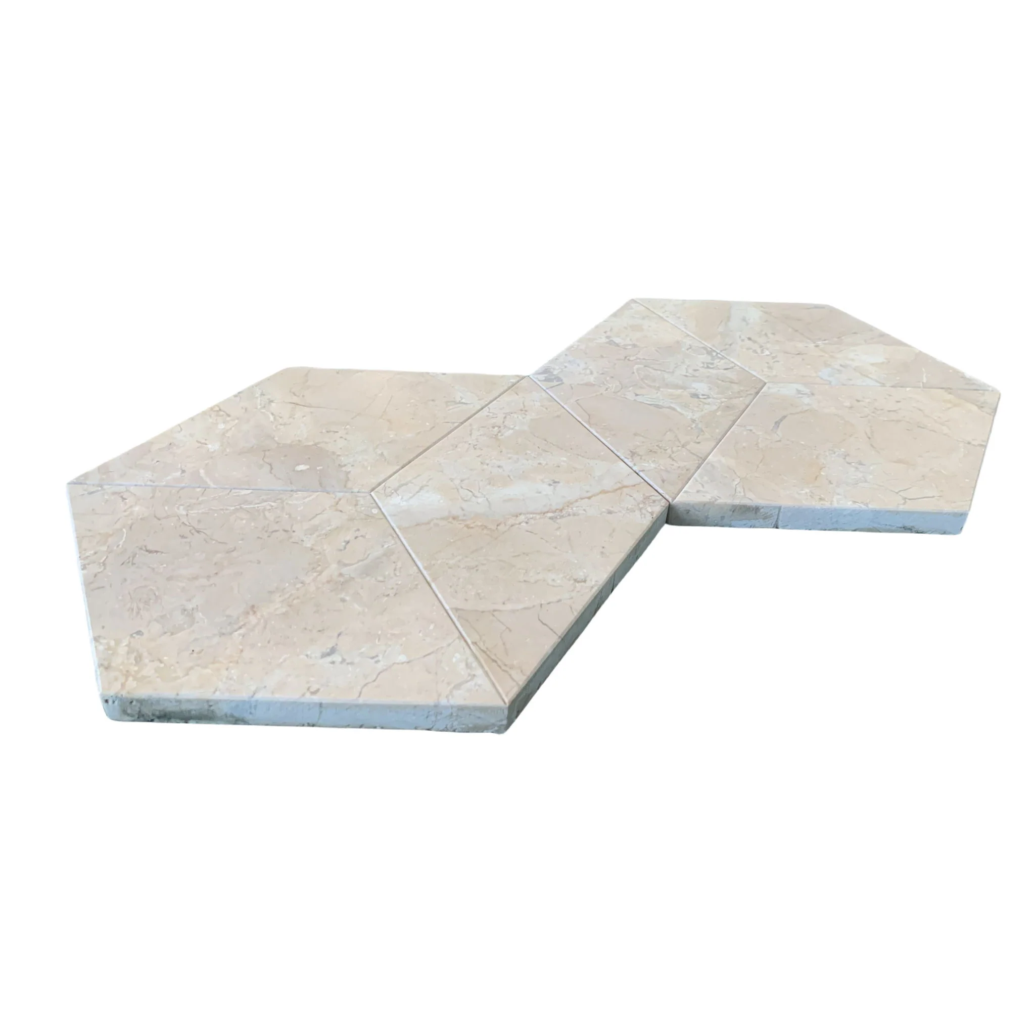 Hexagon Natural Marble Polished Tile For Wall And Floor (Set of 12) - Image 8