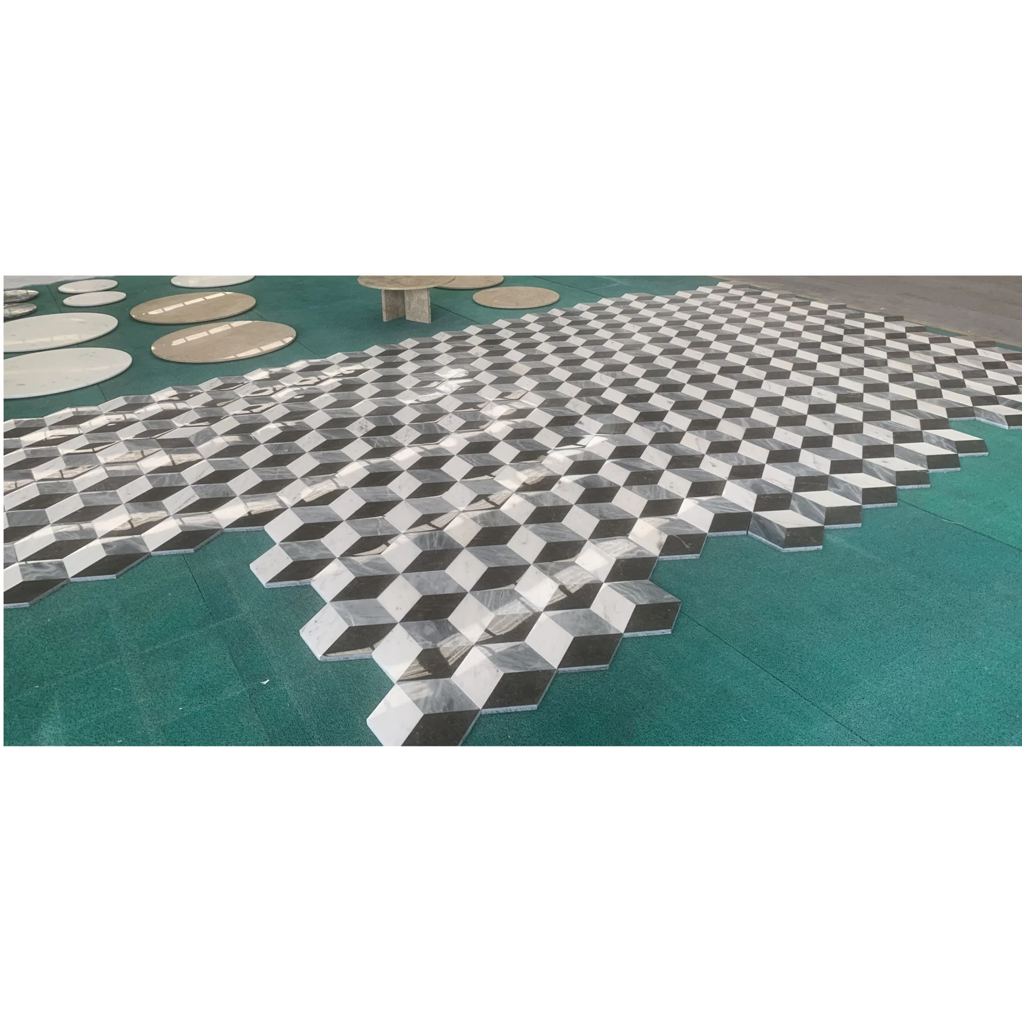 Hexagon Water Tiles For Floor And Wall (Set of 12) - Image 8