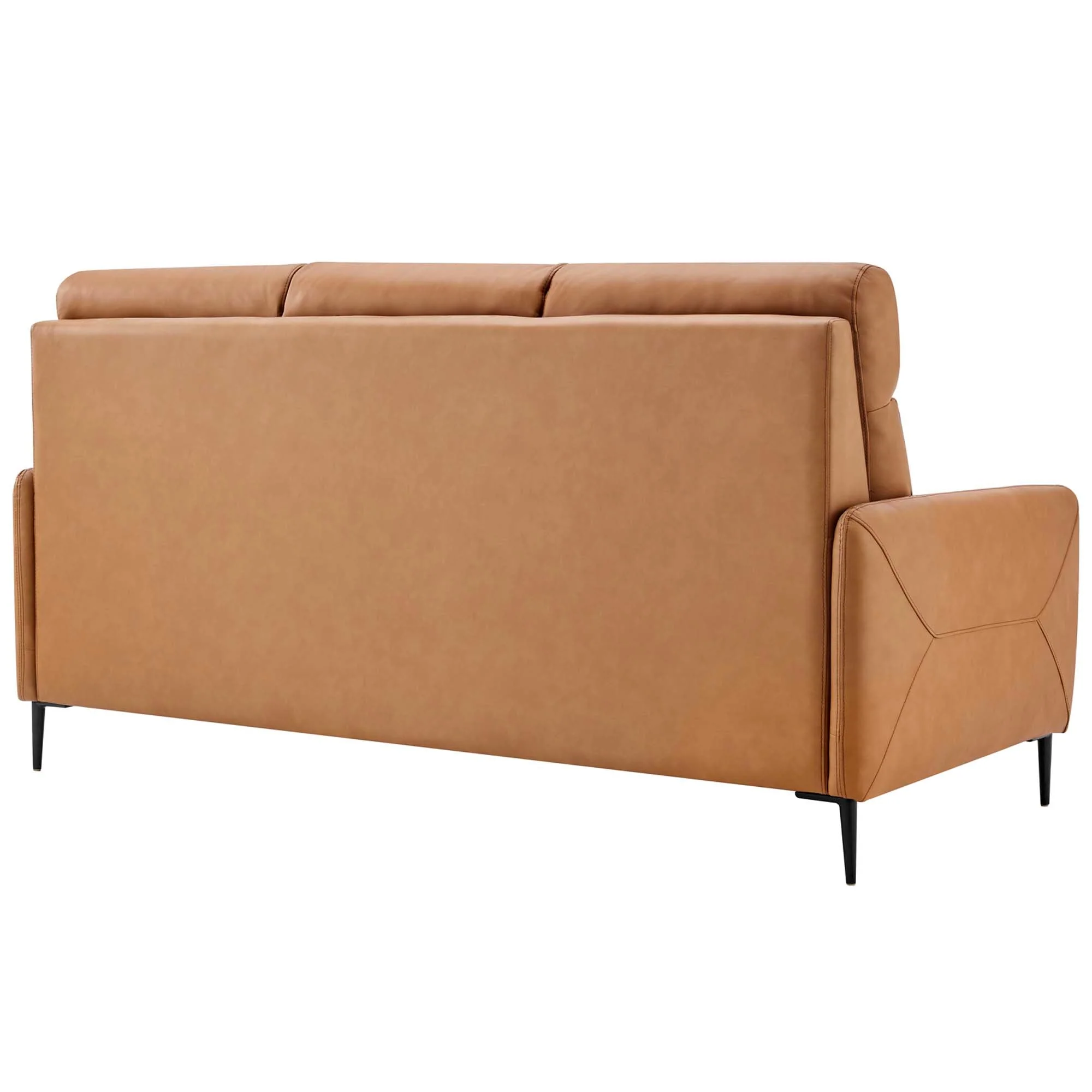 High Back Modern Upholstered Leather Sofa - Image 11