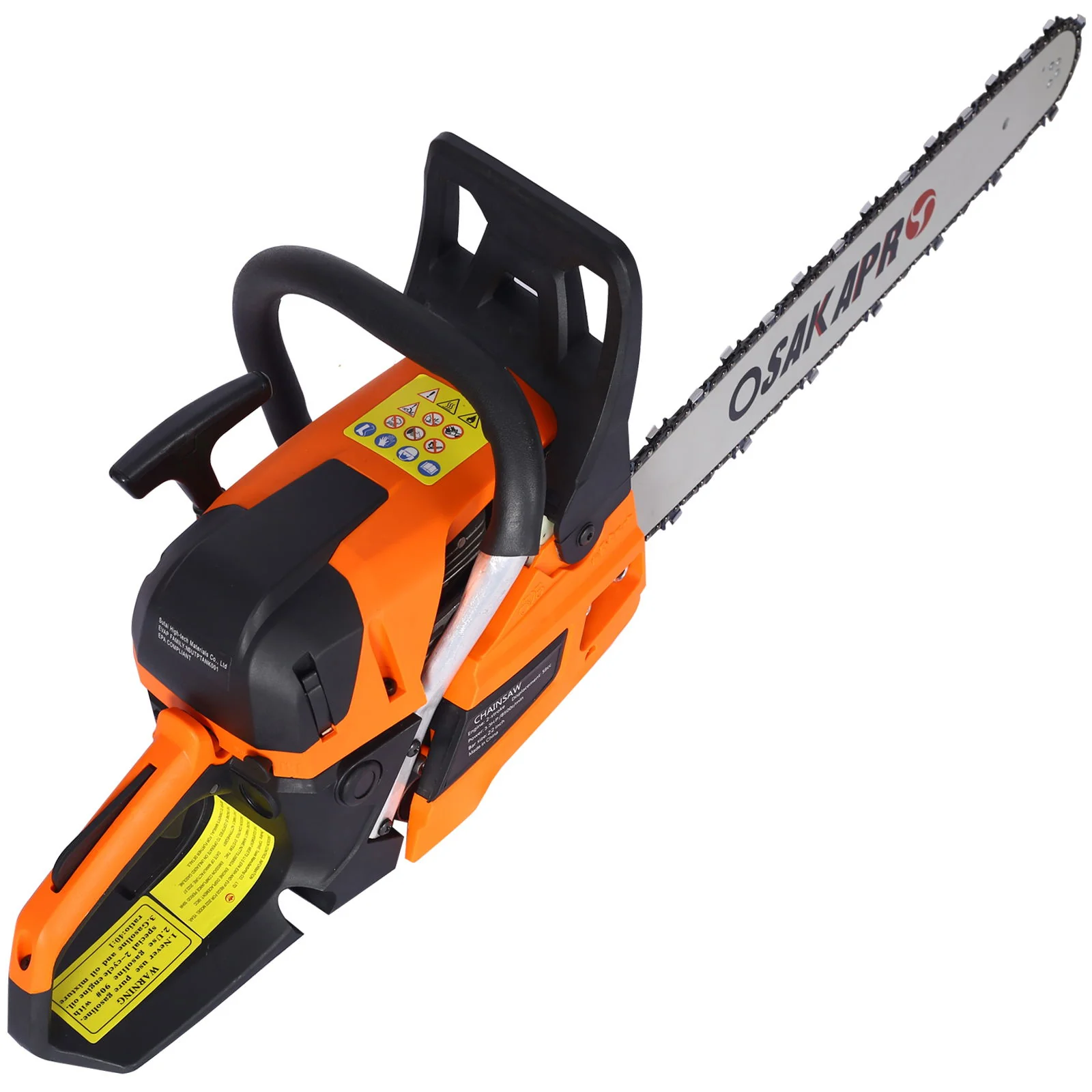 High Performance 22" 58Cc Gasoline Chainsaw For Trees And Wood Cutting Epa Compliant - Orange - Image 8