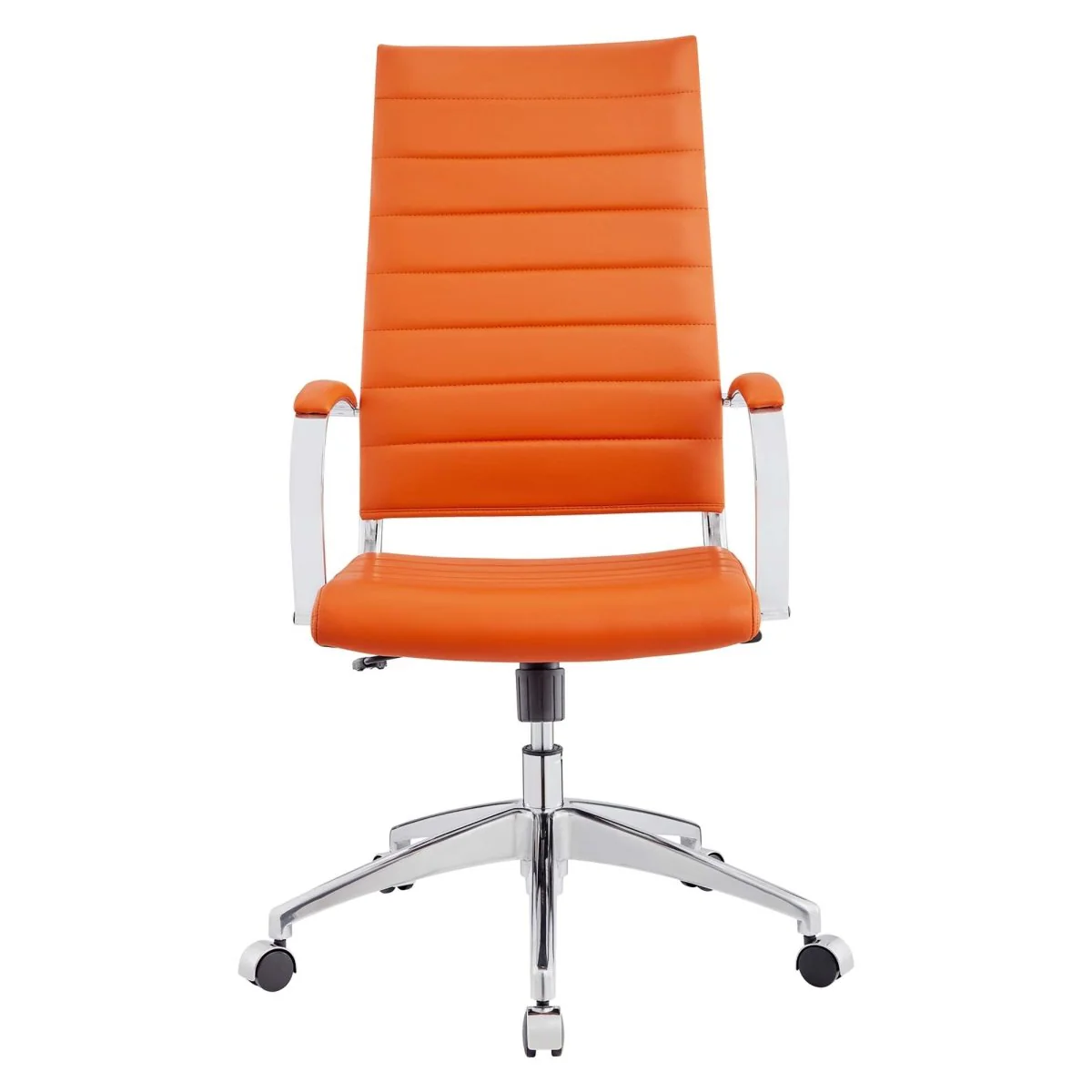 Highback Office Chair – Chrome Frame, Adjustable Swivel Executive Desk Seating - Image 7