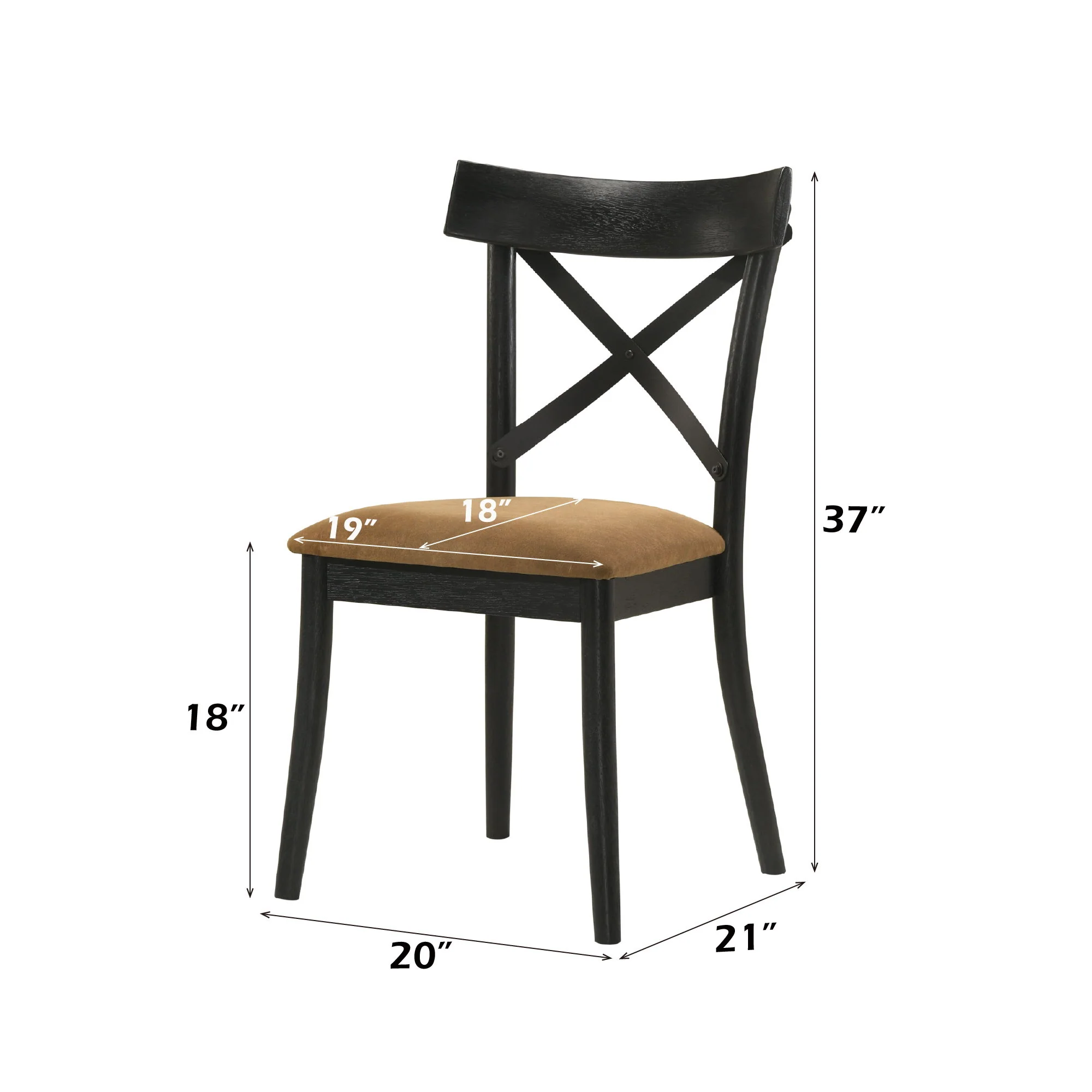 Hillary - Side Chair (Set of 2) - Black / Brown - Image 4