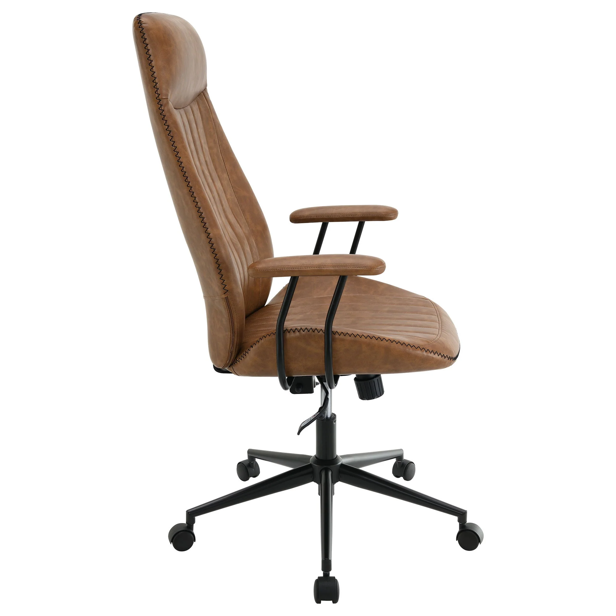 Hiram - Upholstered Adjustable Chair With High Back Support - Brown - Image 2