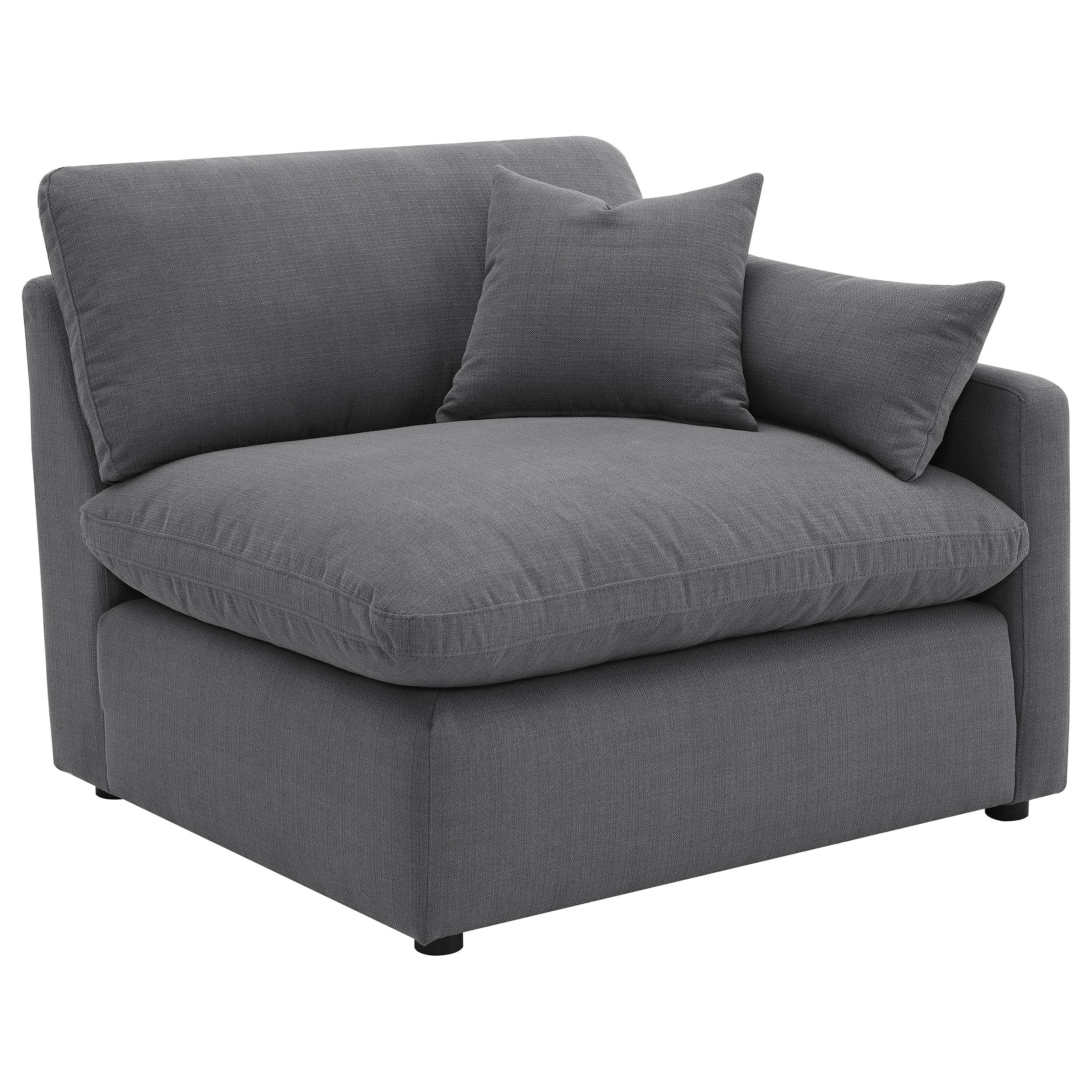 Hobson 6-Piece Upholstered Modular Sectional Sofa Charcoal - Image 10