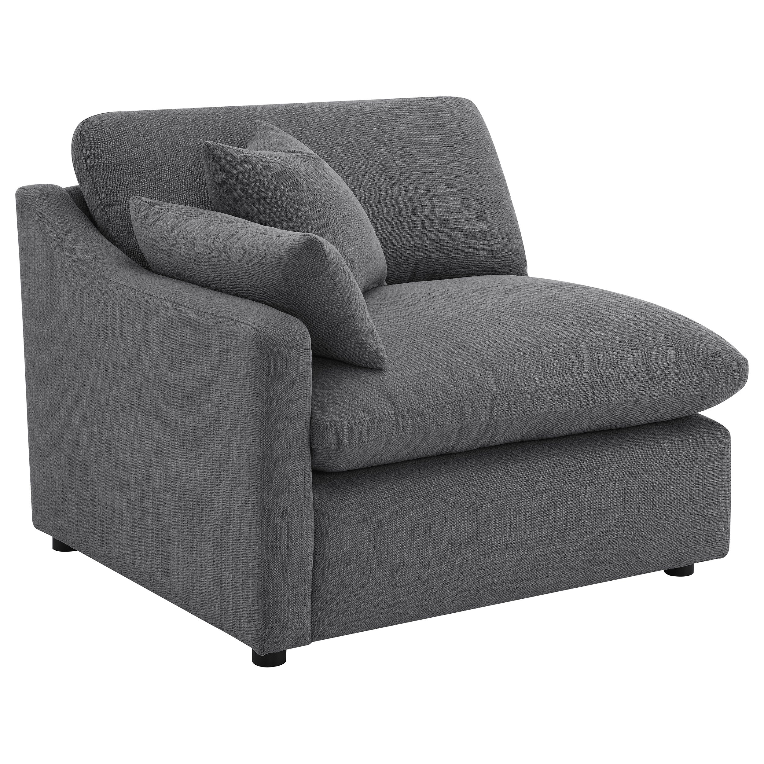Hobson 6-Piece Upholstered Modular Sectional Sofa Charcoal - Image 9