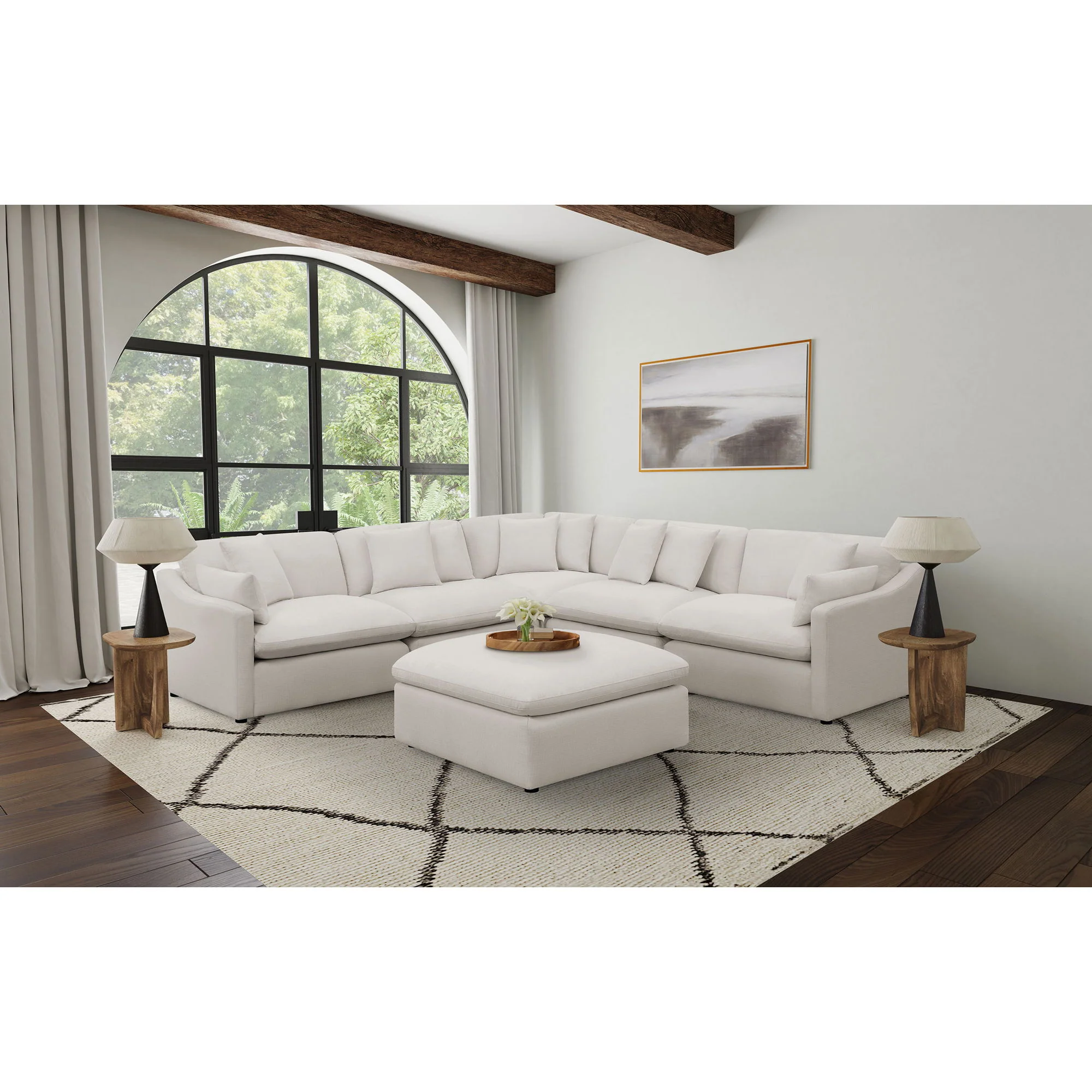 Hobson - Square Upholstered Comfort - Ivory - Image 3