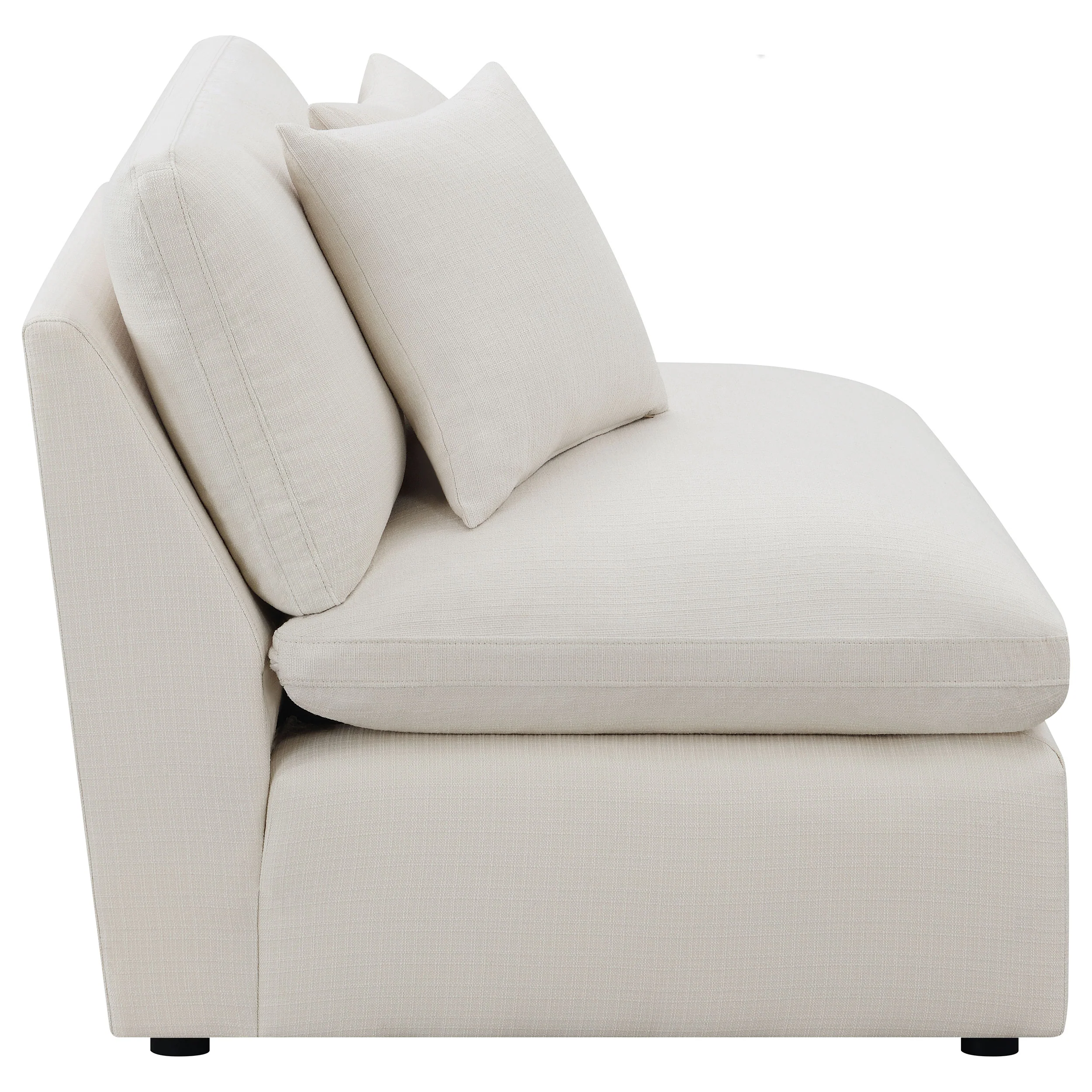 Hobson Upholstered Armless Chair - Ivory - Image 9