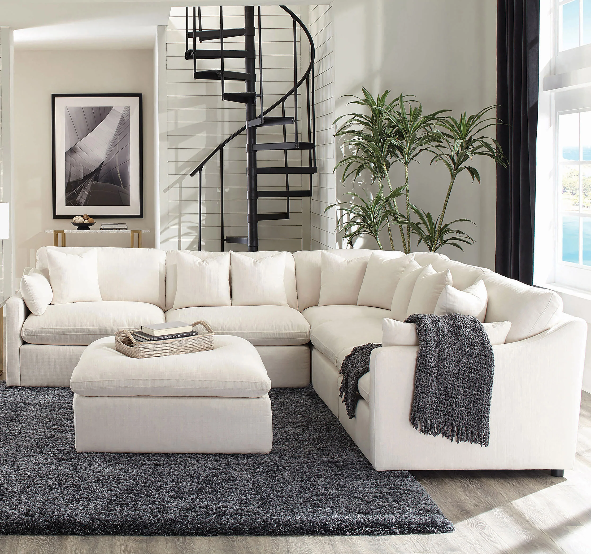 Hobson Upholstered Corner Chair in Ivory - Image 10