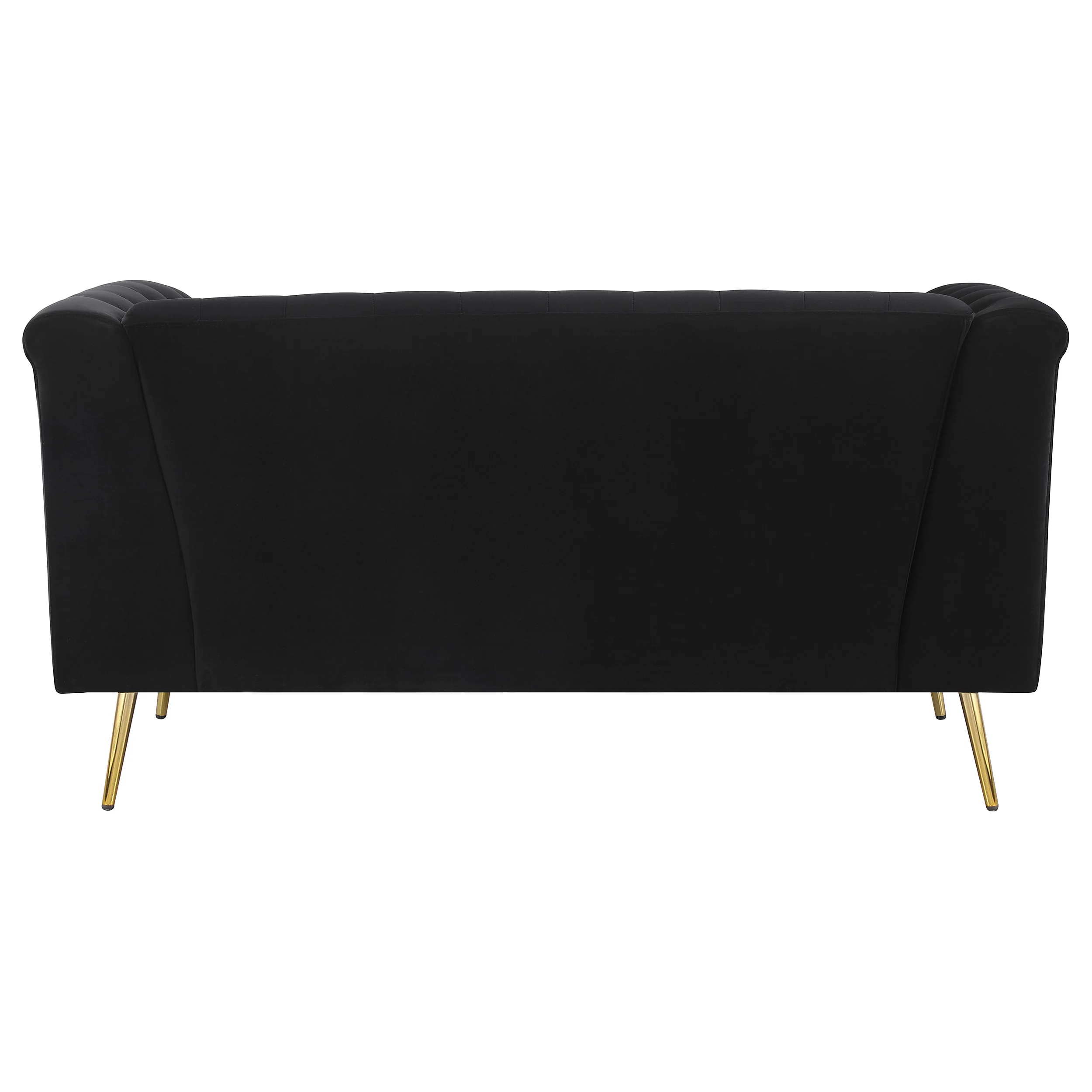 Holly Upholstered Tuxedo Arm Tufted Loveseat Black - Image 9