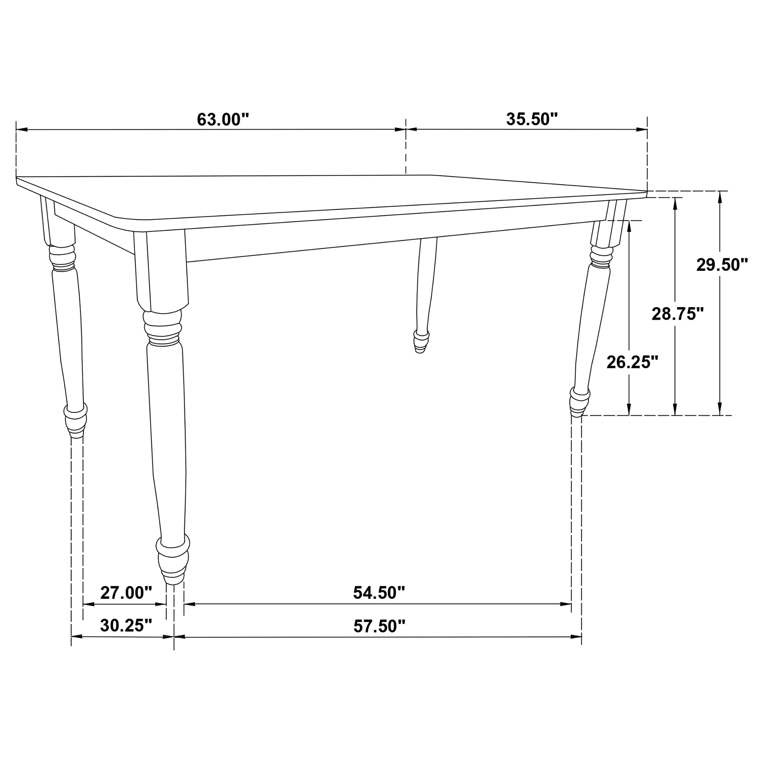 Hollyoak 5-Piece Rectangular Dining Set, Walnut and Black - Image 12