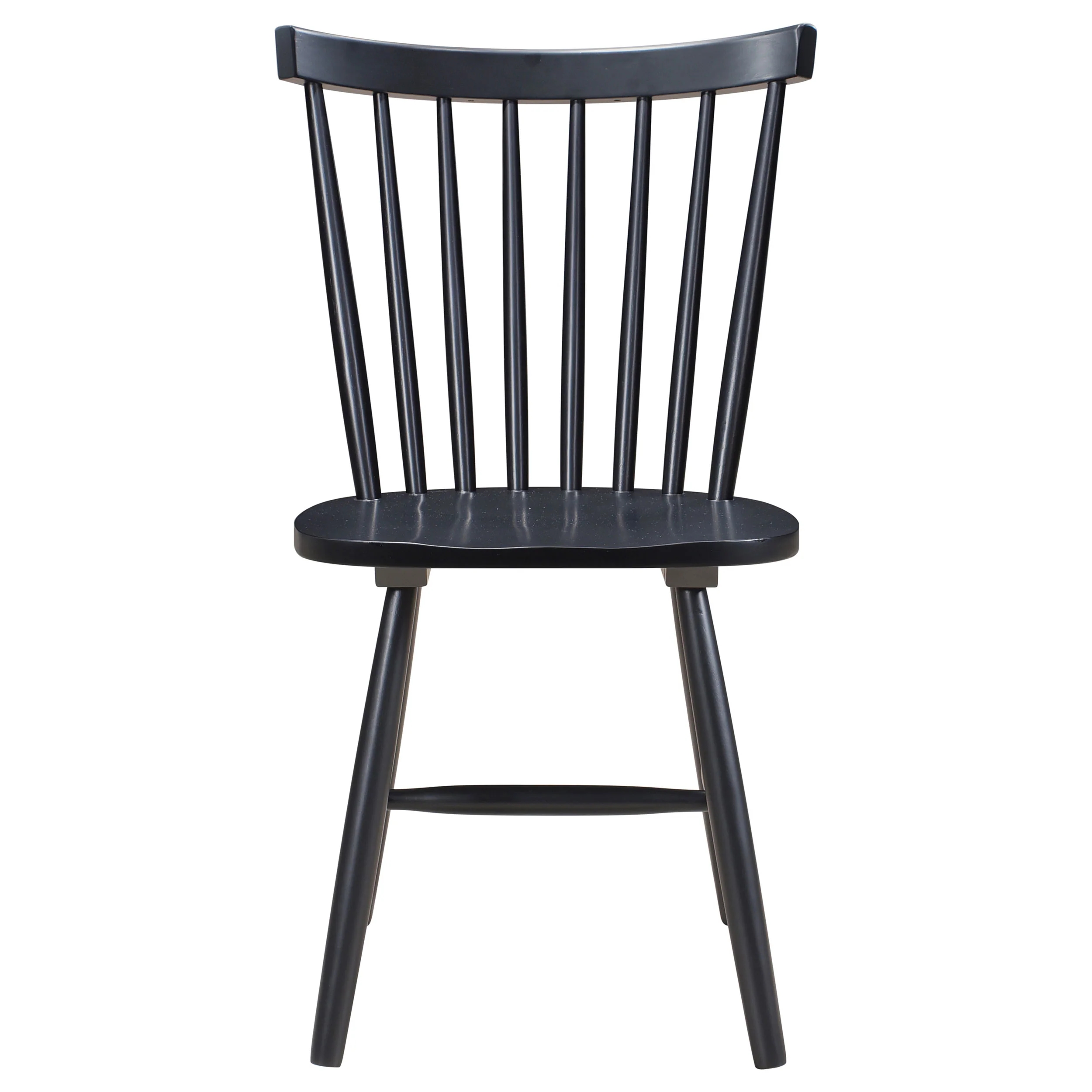 Hollyoak Windsor Wood Dining Side Chair Black Set of 2 - Image 2