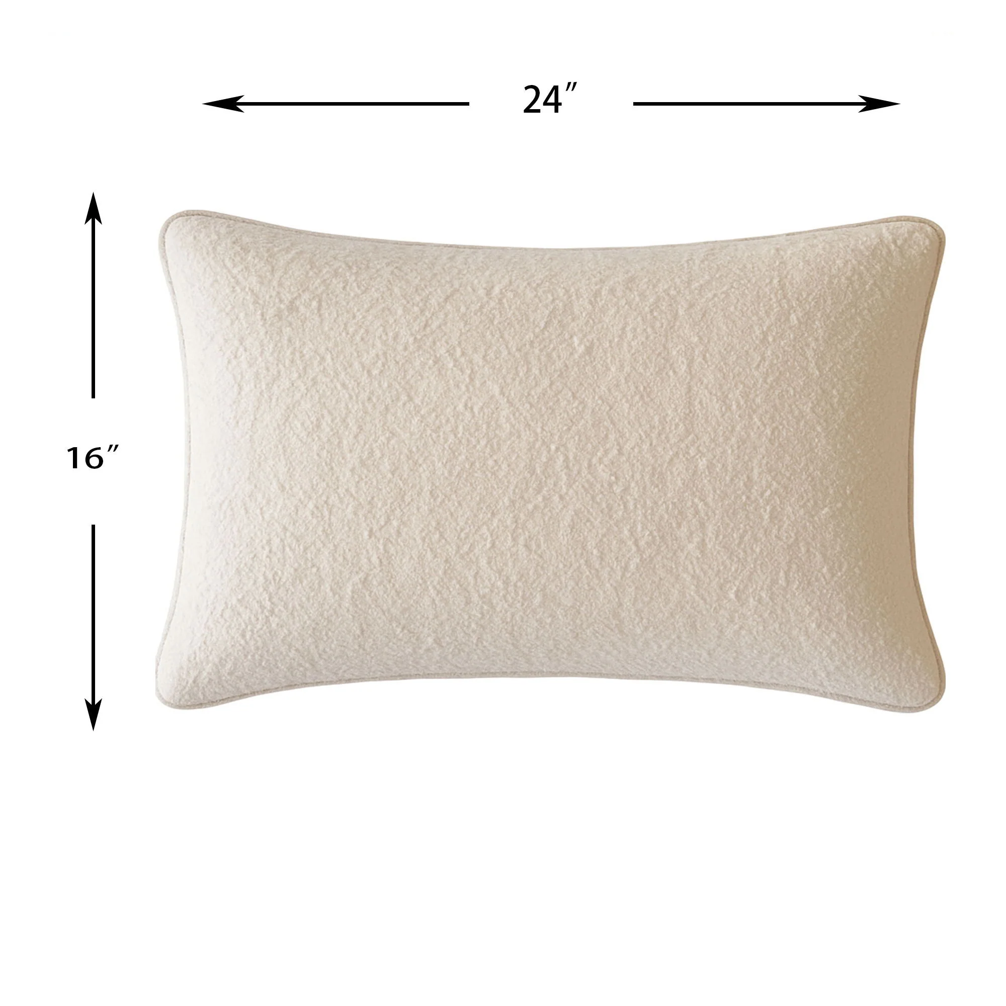 Homey Cozy - Textured Throw Pillow - Ivory - Image 4