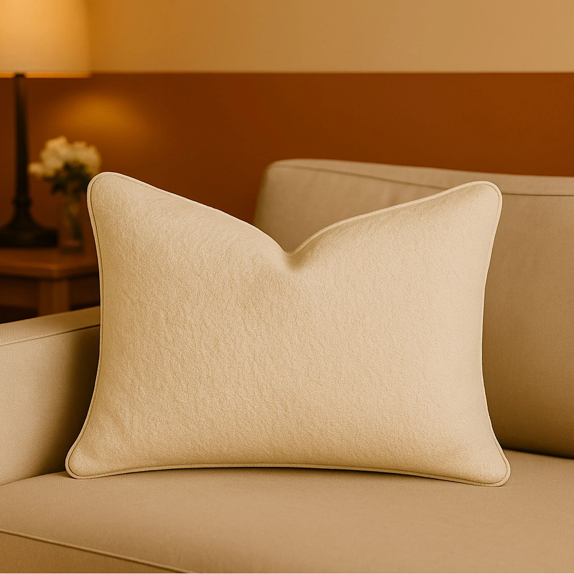 Homey Cozy - Textured Throw Pillow - Ivory - Image 6