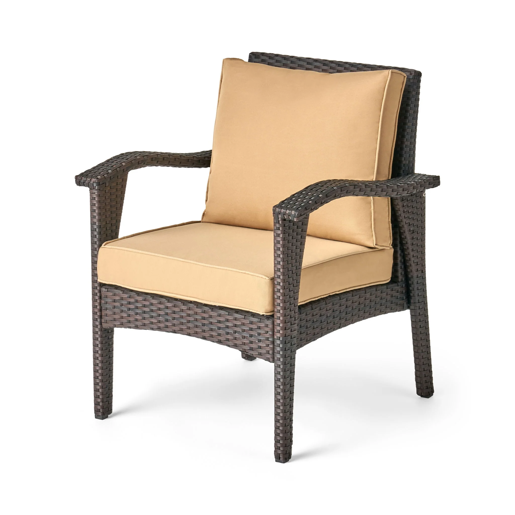 Honolulu - Club Chair (Set of 2) With Weather Resistant Wicker And Cushions - Brown / Tan - Image 5