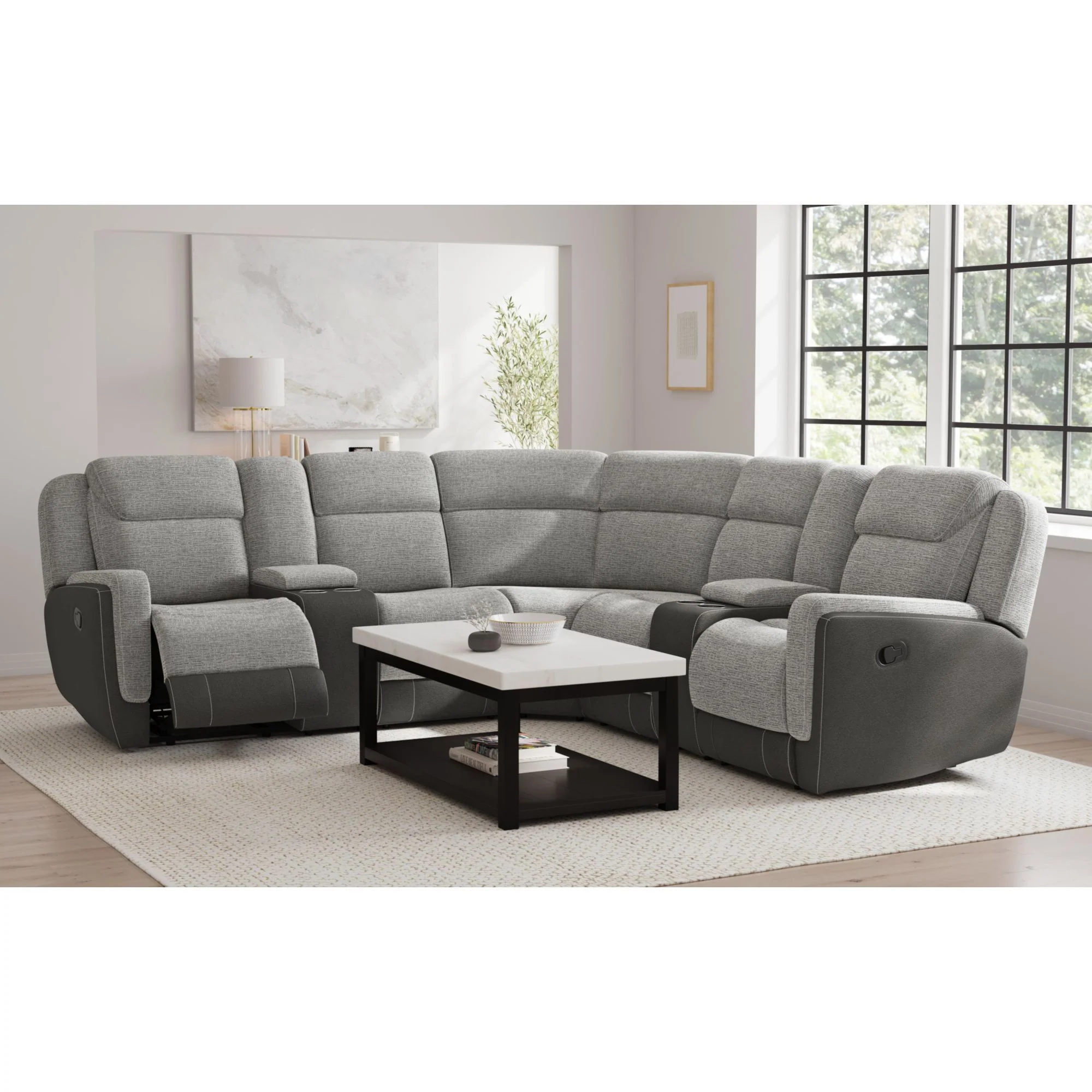 Hornet - 3 Piece Sectional Set With Console And 2 Recliners - Image 2
