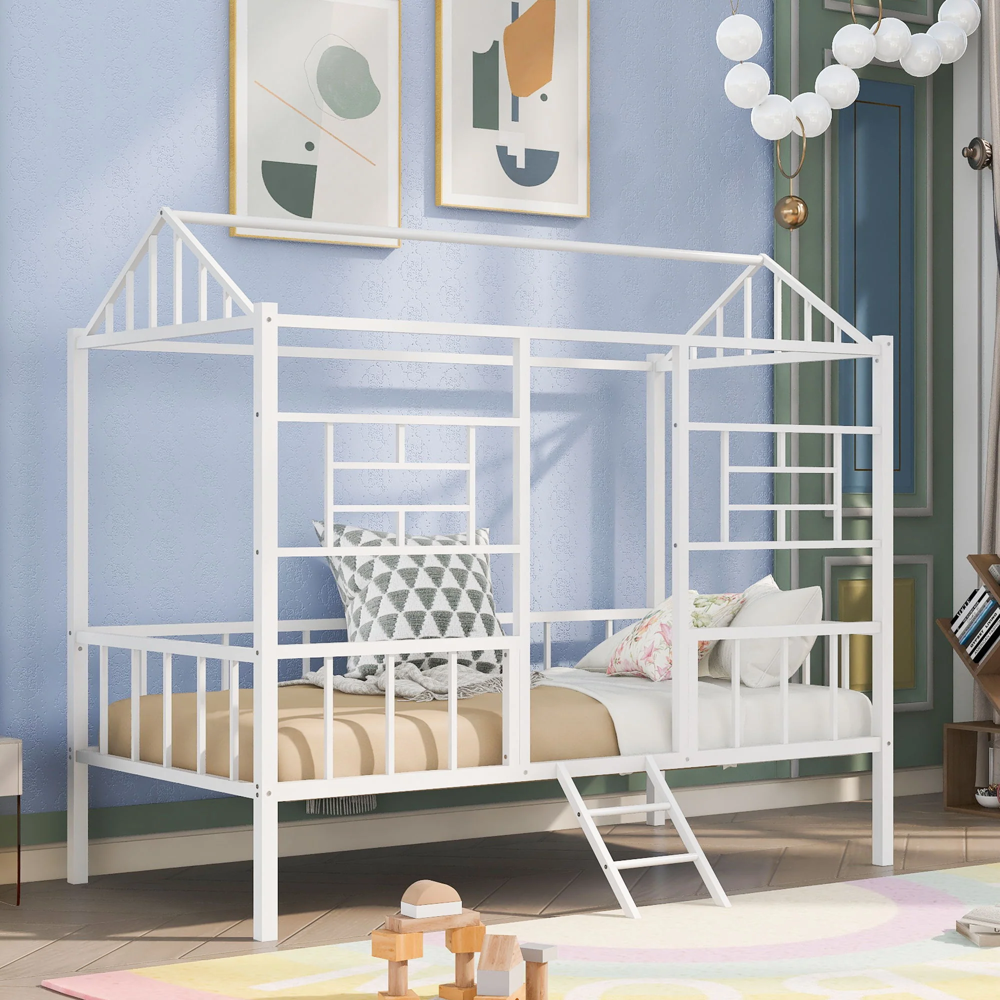 House Bed Frame With Slatted Support, No Box Spring Needed - Image 2