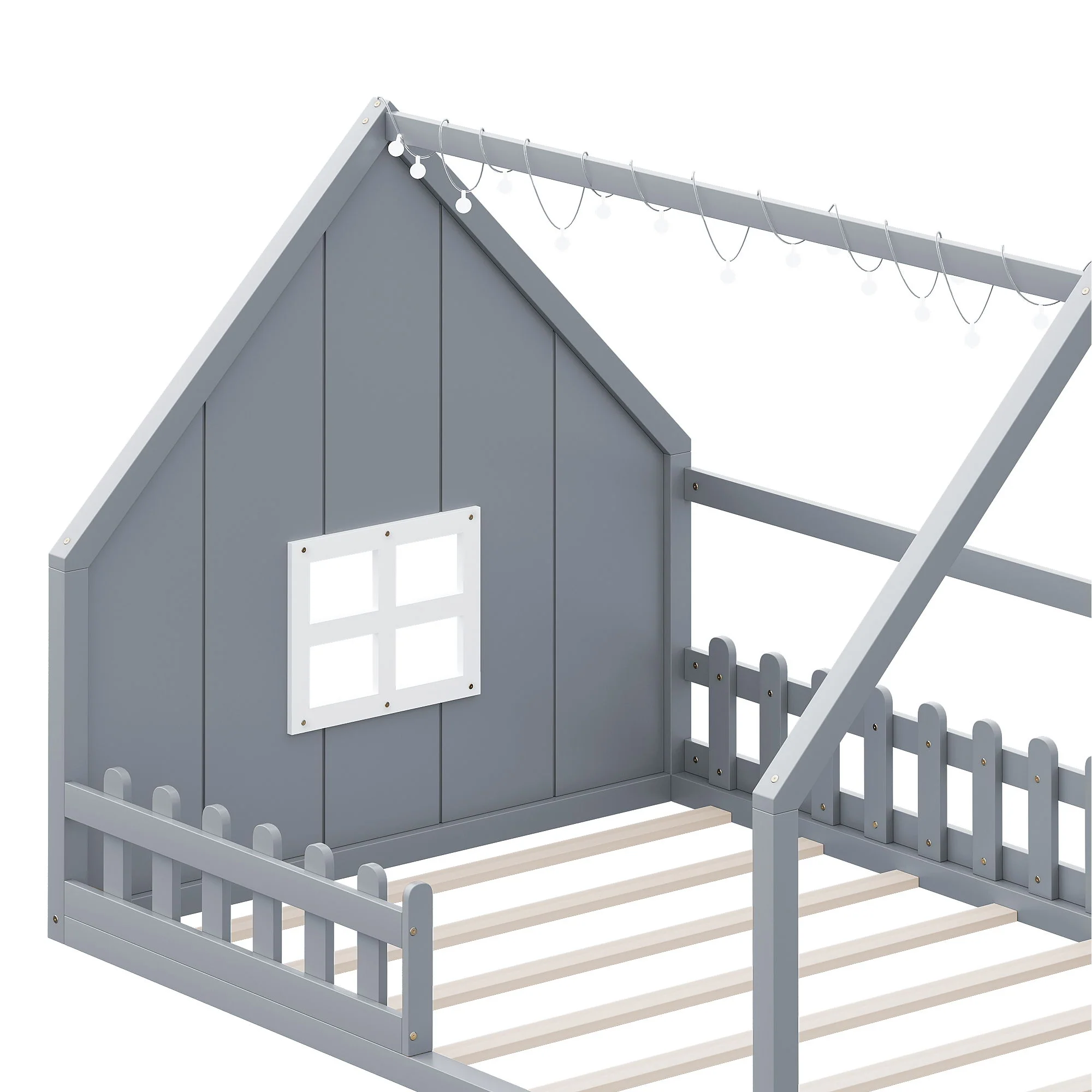 House Bed With Window And Fence - Image 16