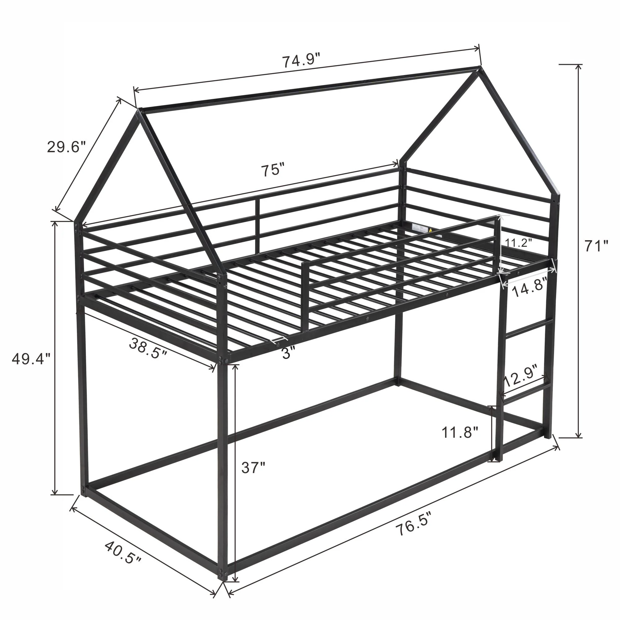 House Bunk Bed With Built In Ladder - Image 16