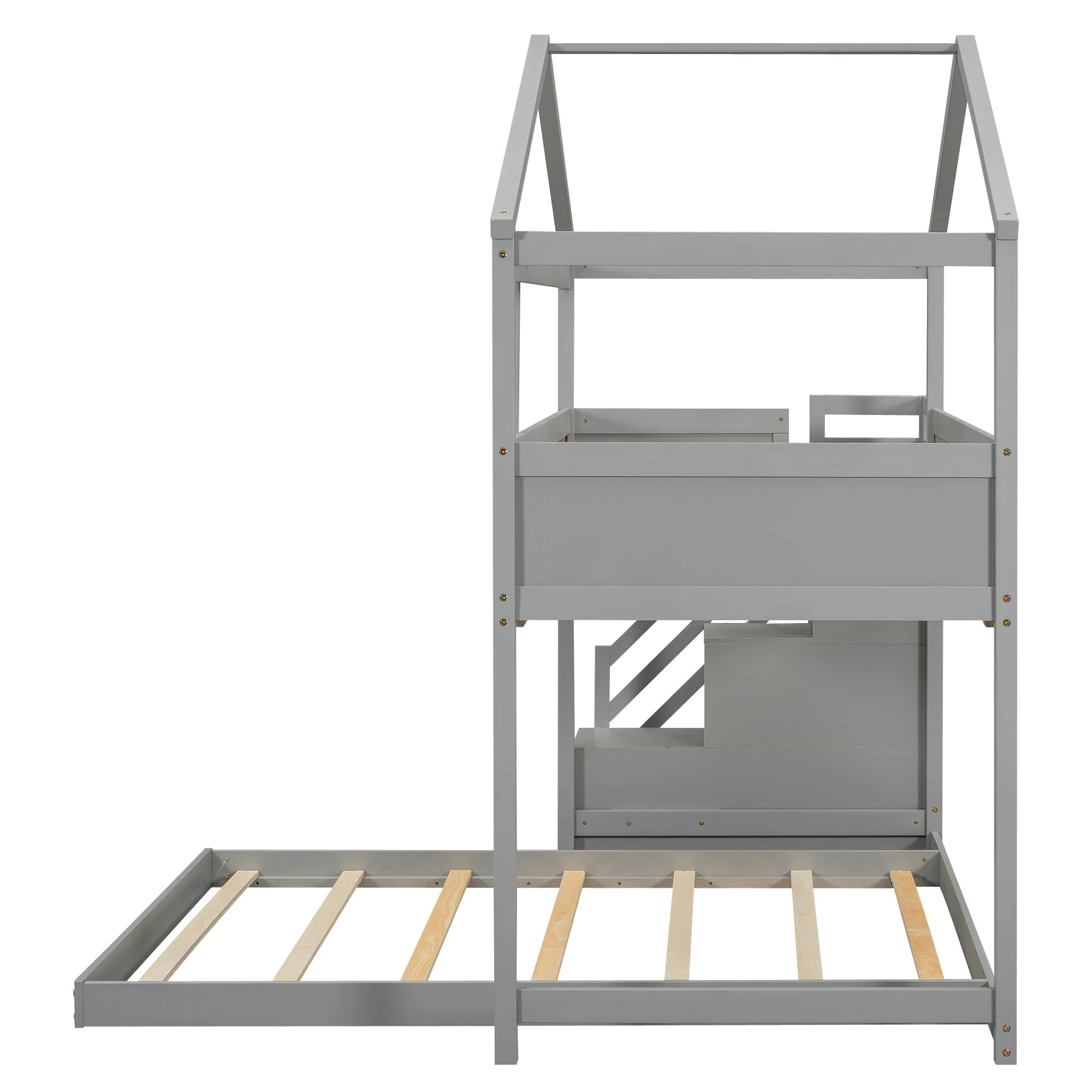 House Style Bunk Bed With Storage Staircase And board - Image 5