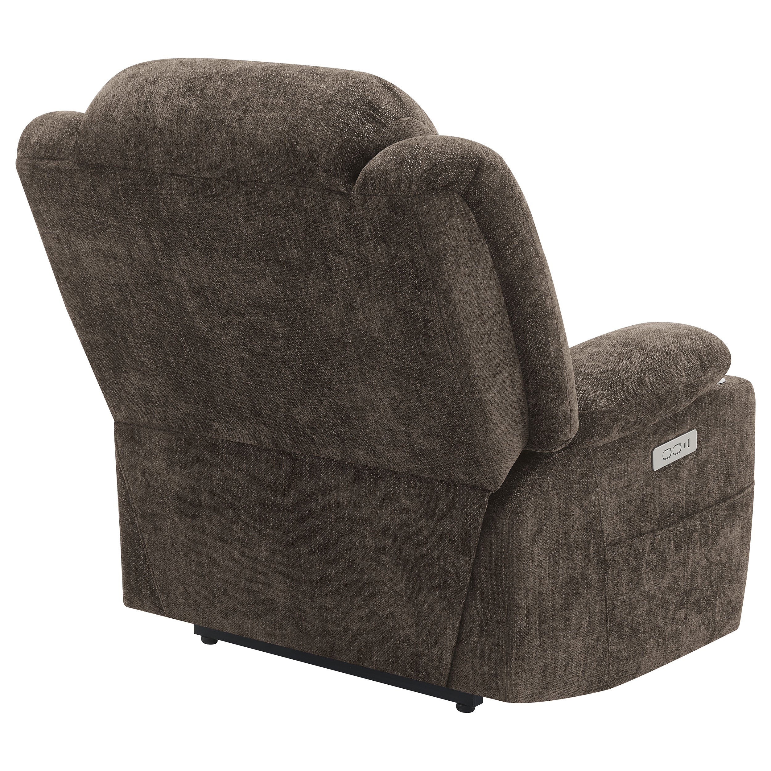 Houston Upholstered Power Lift Recliner Chair Dark Brown - Image 13