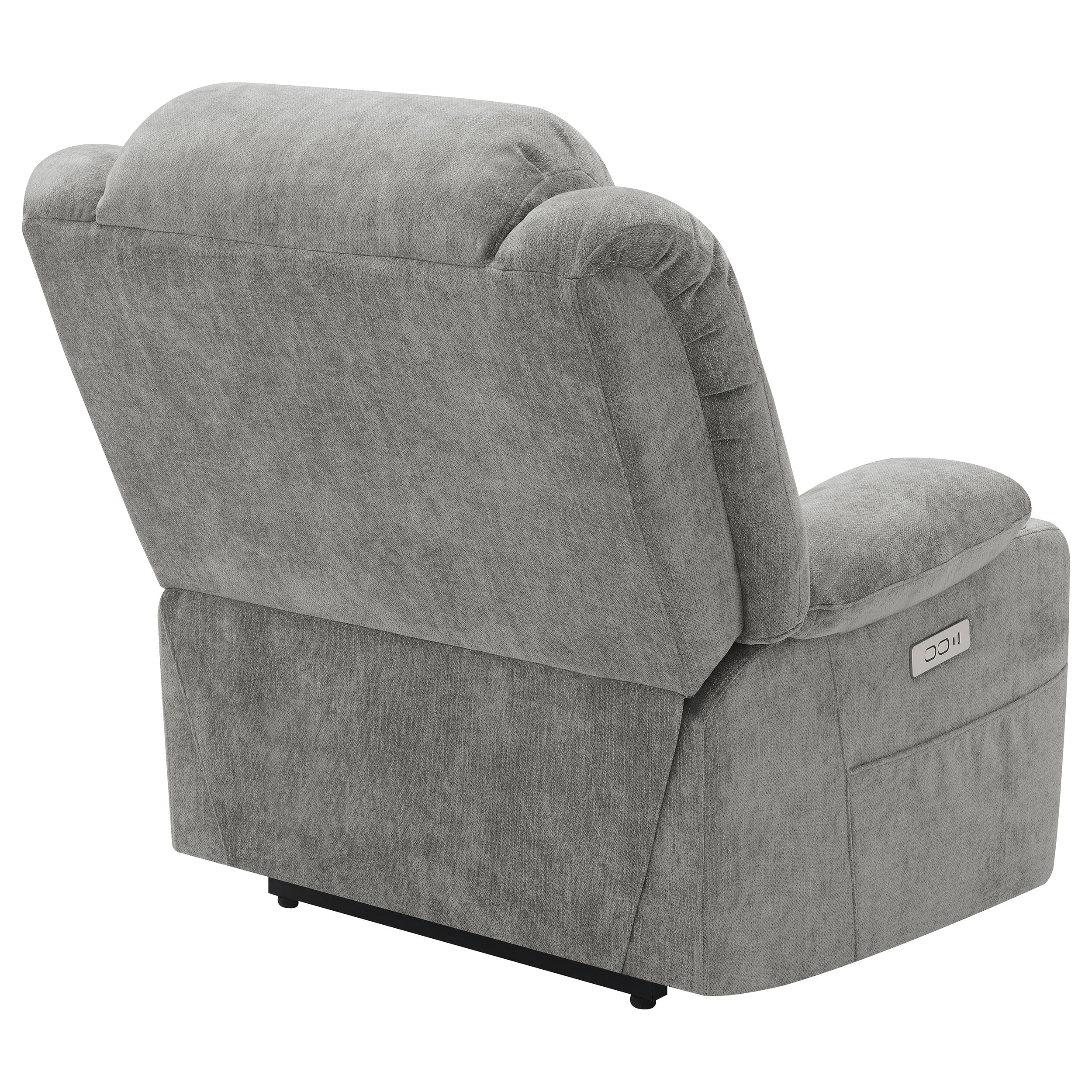 Houston Upholstered Power Lift Recliner in Grey - Image 14
