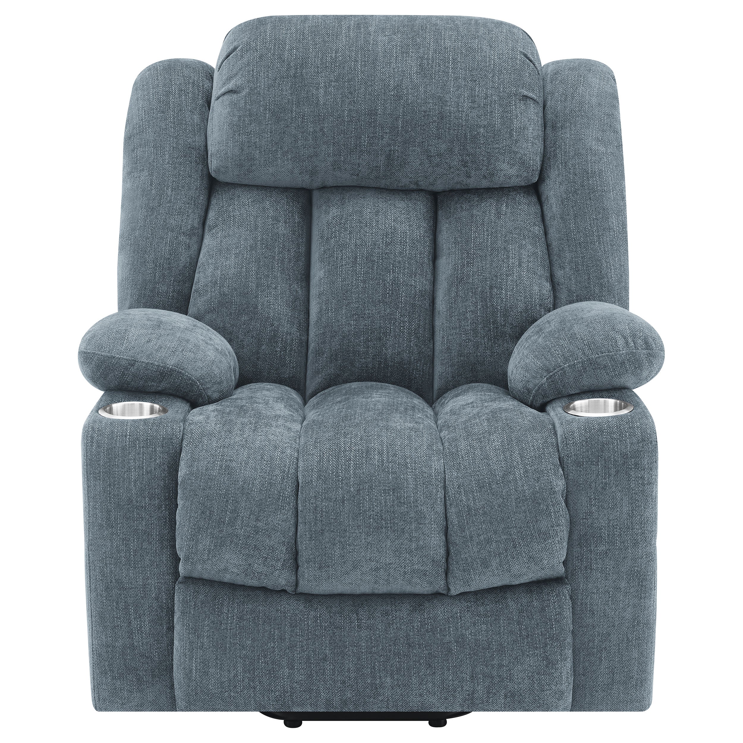 Houston Upholstered Power Lift Recliner - Slate Blue - Image 7