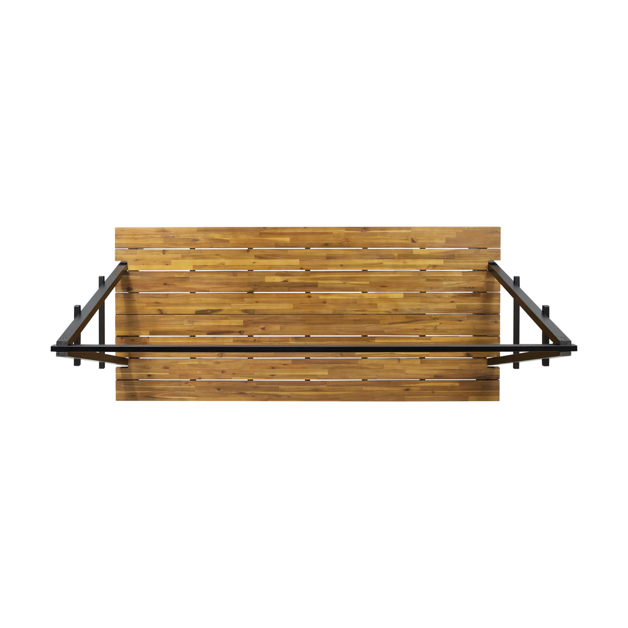 Huckleberry - Acacia Wood Outdoor Dining Table With Plant Hanger - Teak - Image 6