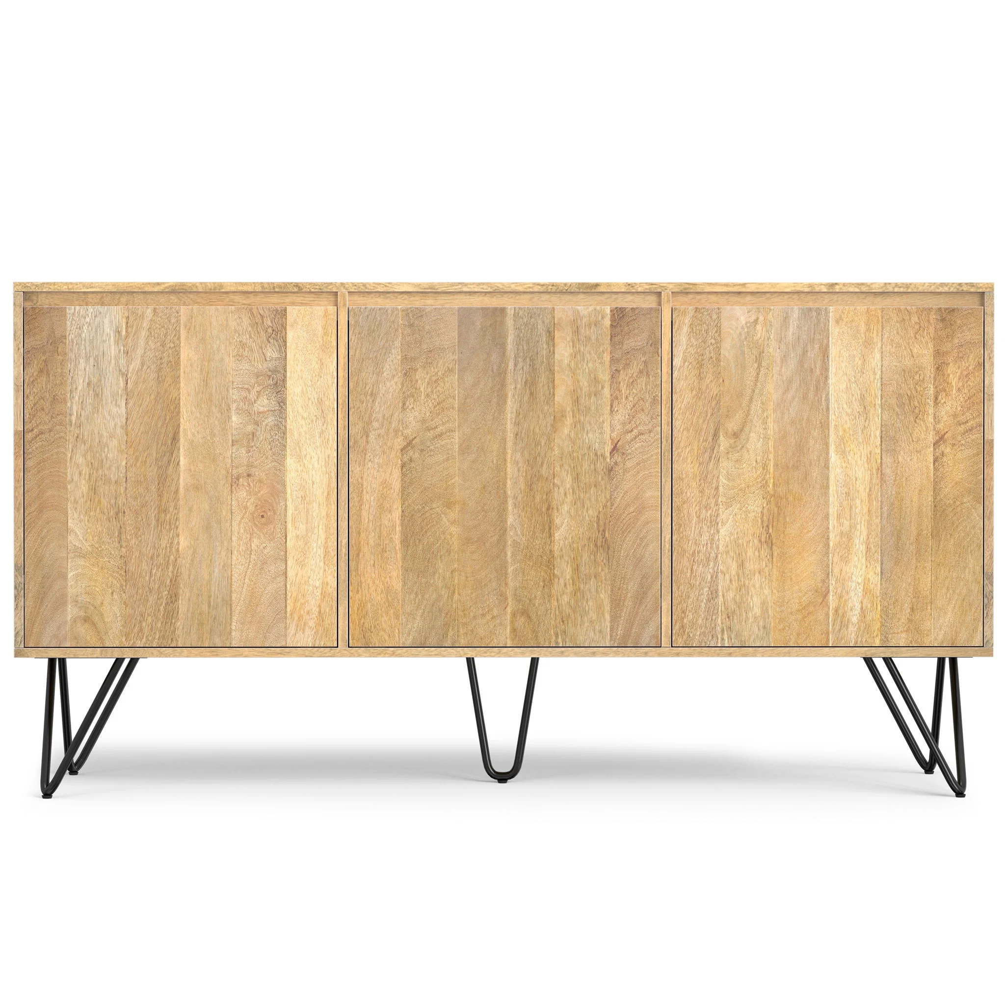 Hunter - 3 Door Sideboard Buffet With Hairpin Legs - Natural - Image 7