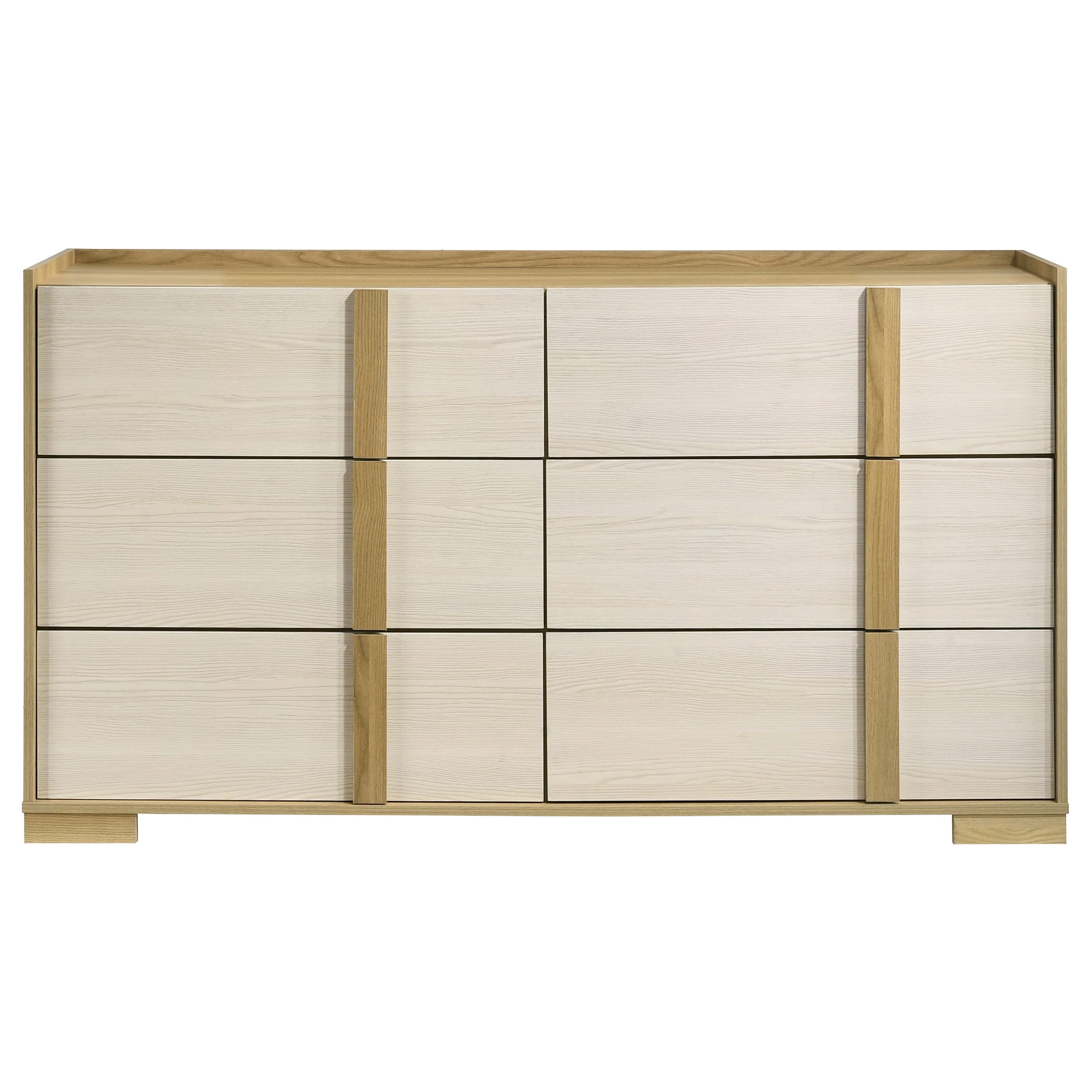 Hyland 6-Drawer Dresser Natural Wood - Image 5