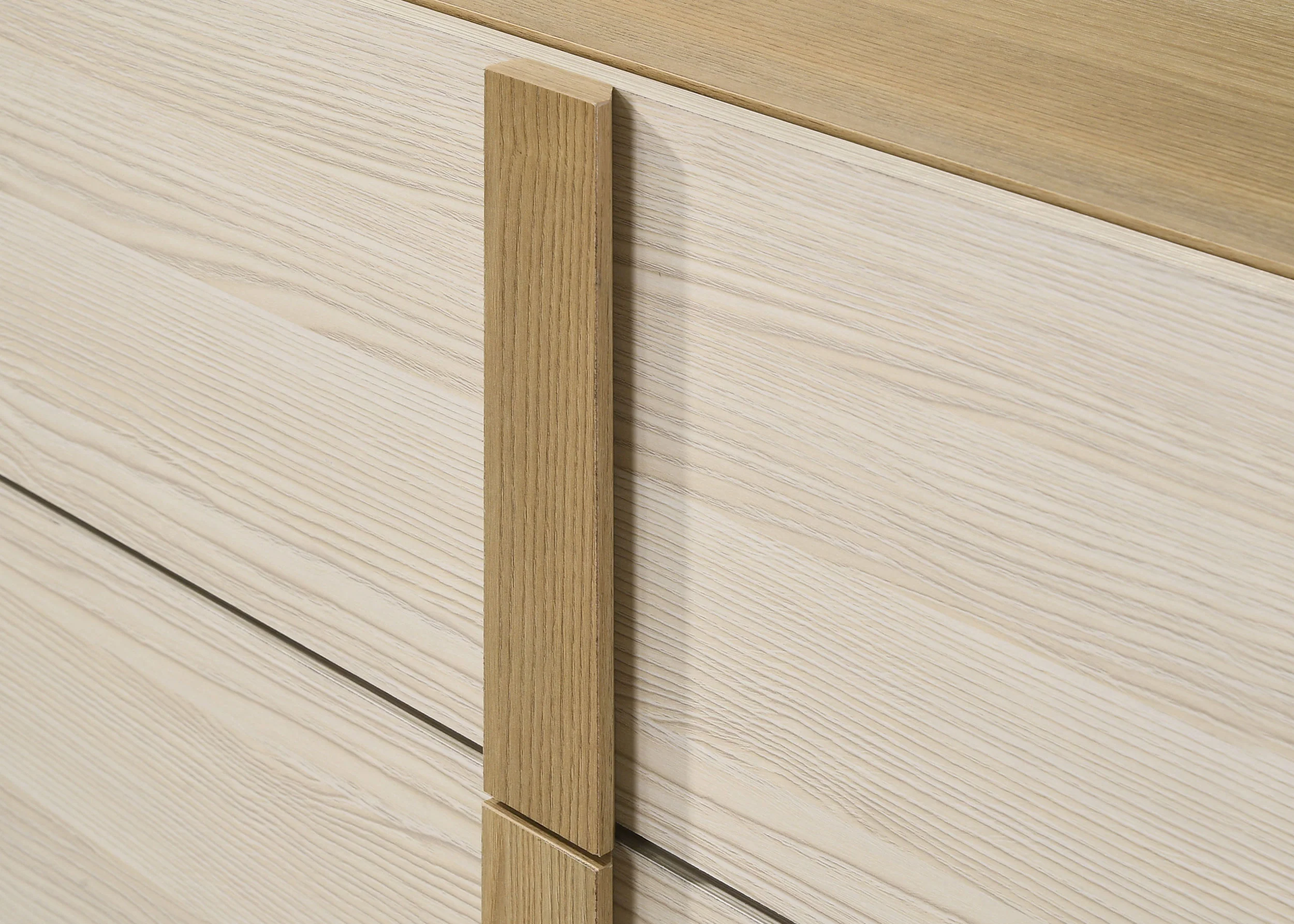 Hyland 6-Drawer Dresser with Mirror in Natural and White - Image 6