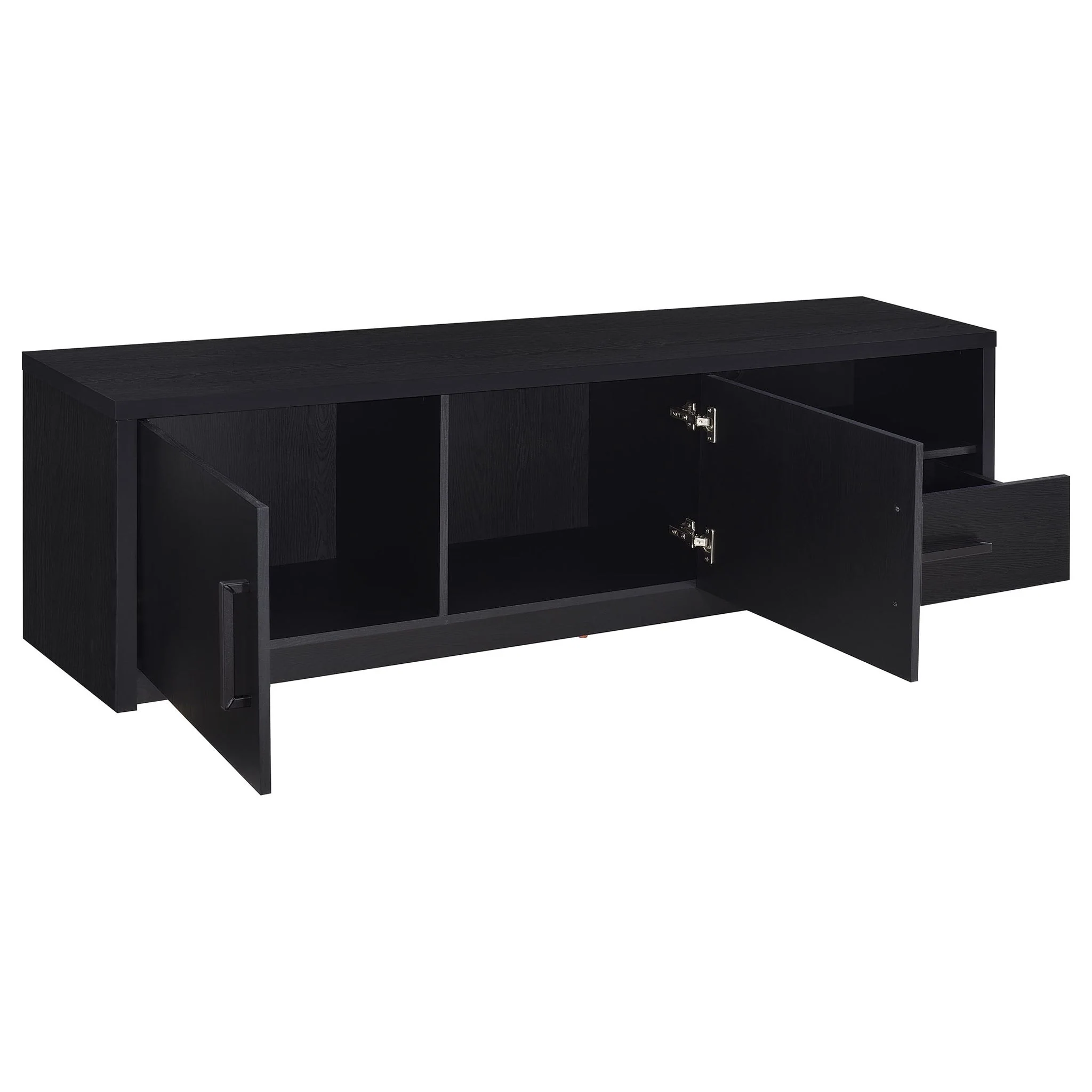 Ian - 2 Door TV Stand Media Console With Storage - Black - Image 5