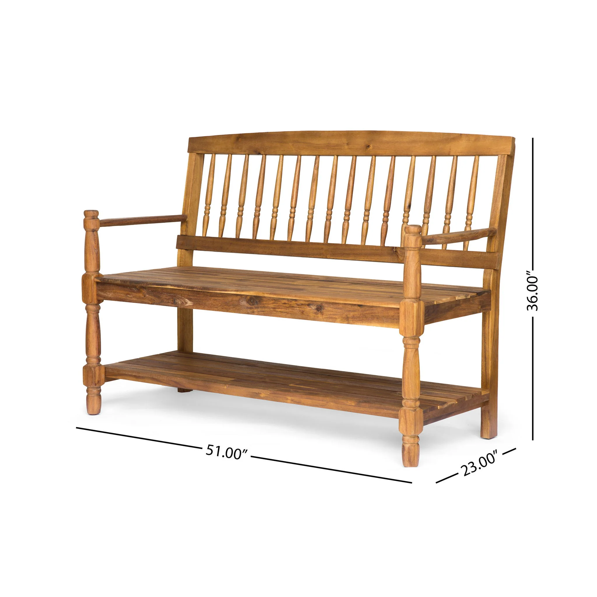 Imperial - Bench With Built In Shelf - Image 4