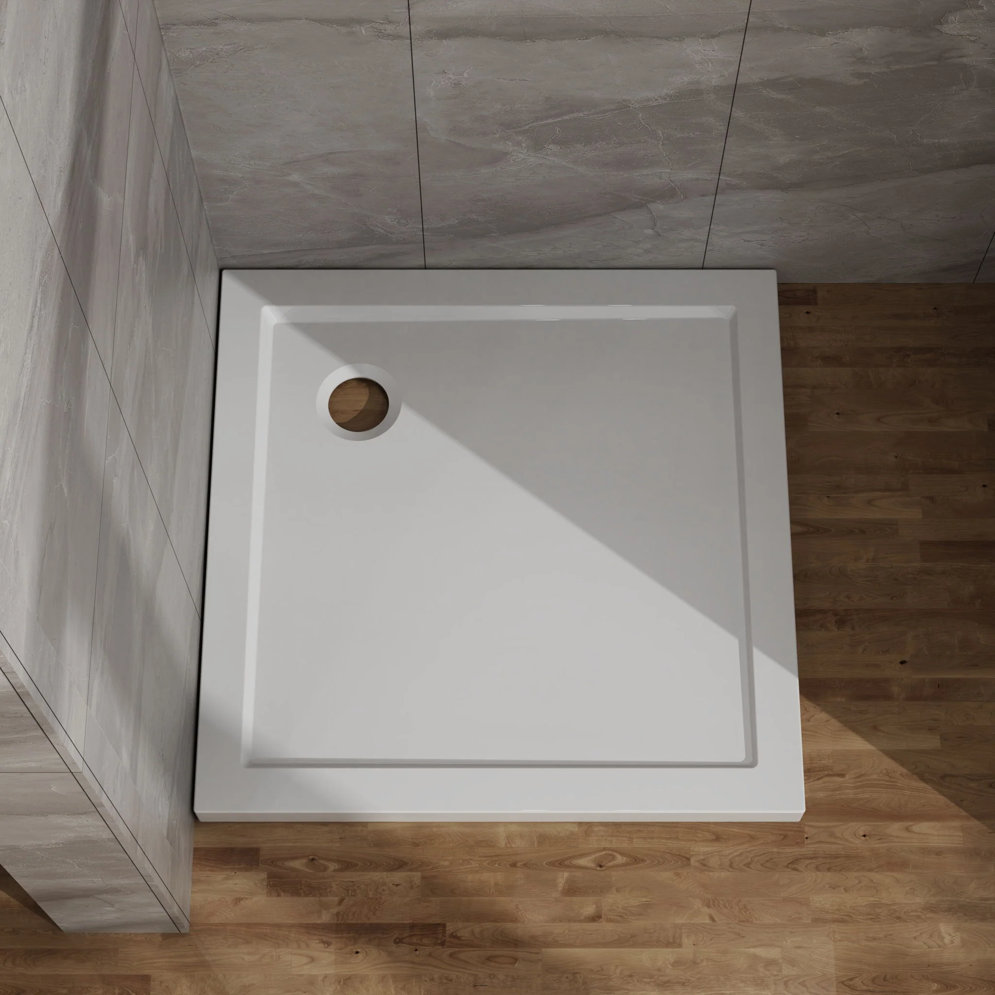 In Corner Drain Shower Base - Image 3