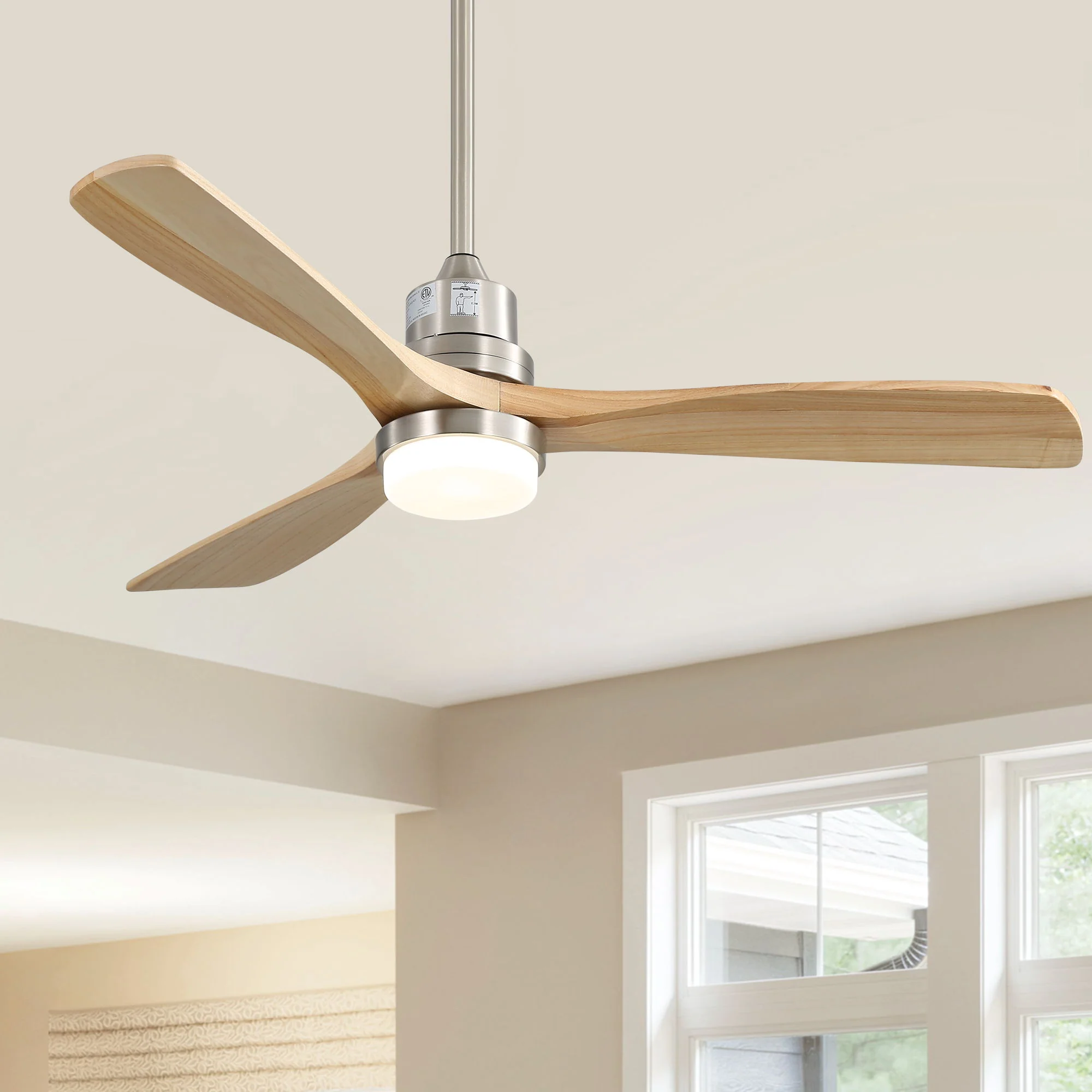 Indoor Ceiling Fan With Dimmable LED Light, 6 Speed Remote ControlLED DC Motor, Reversible Blades - Image 24