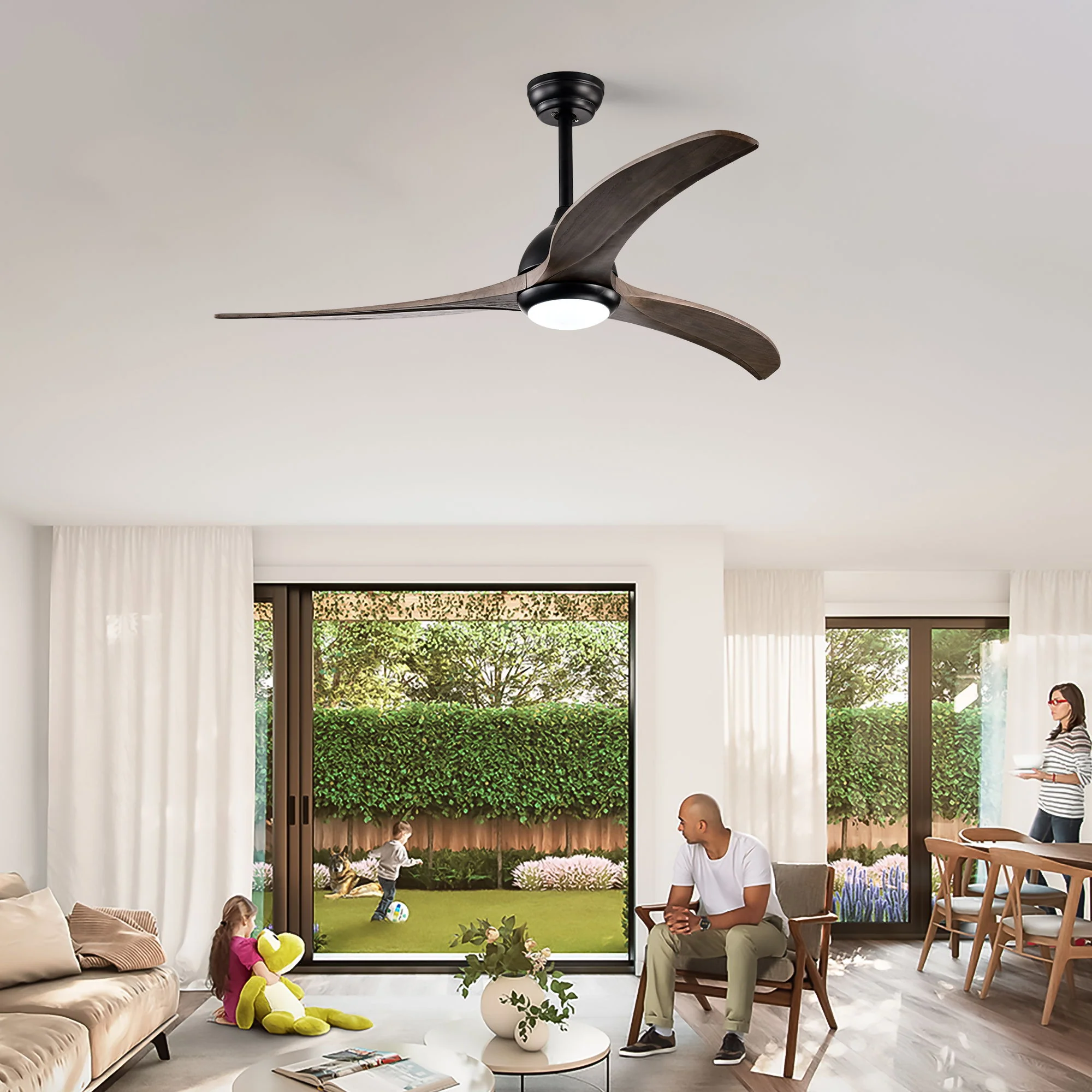 Indoor Outdoor Ceiling Fan With Light With Remote Control, Noiseless Reversible Motor, 6 Speed, 3 Color - Image 16