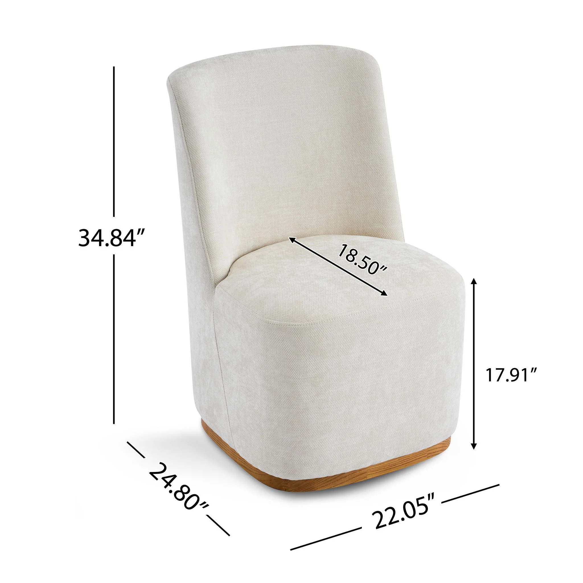 Indoor Upholstered Dining Chair (Set of 2) - Beige - Image 9